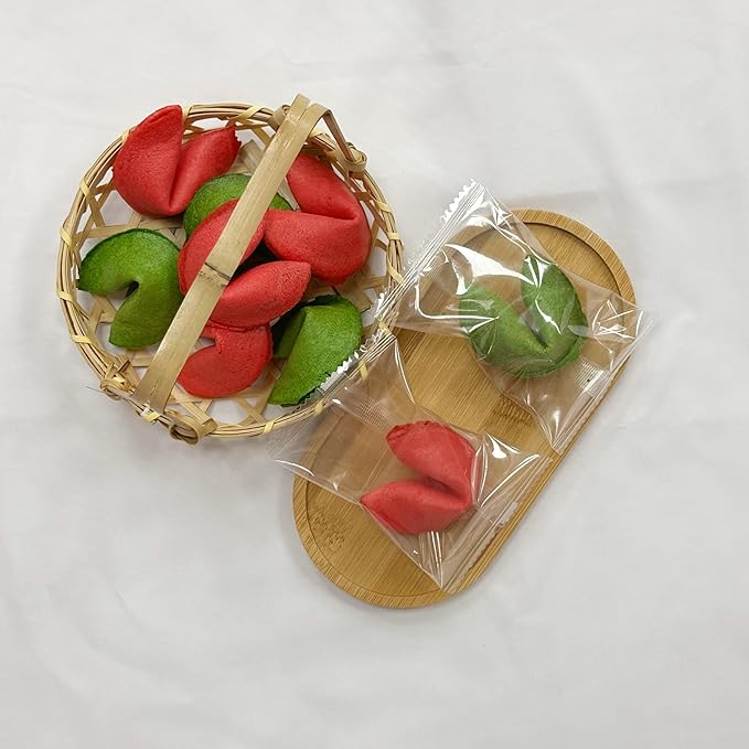 4E's Novelty Christmas Fortune Cookies Bulk, 50 Individually Wrapped Funny Fortune Cookies with Holiday Sayings for Kids & Adults, Perfect Christmas Candy Snacks, Party Favors & Treats