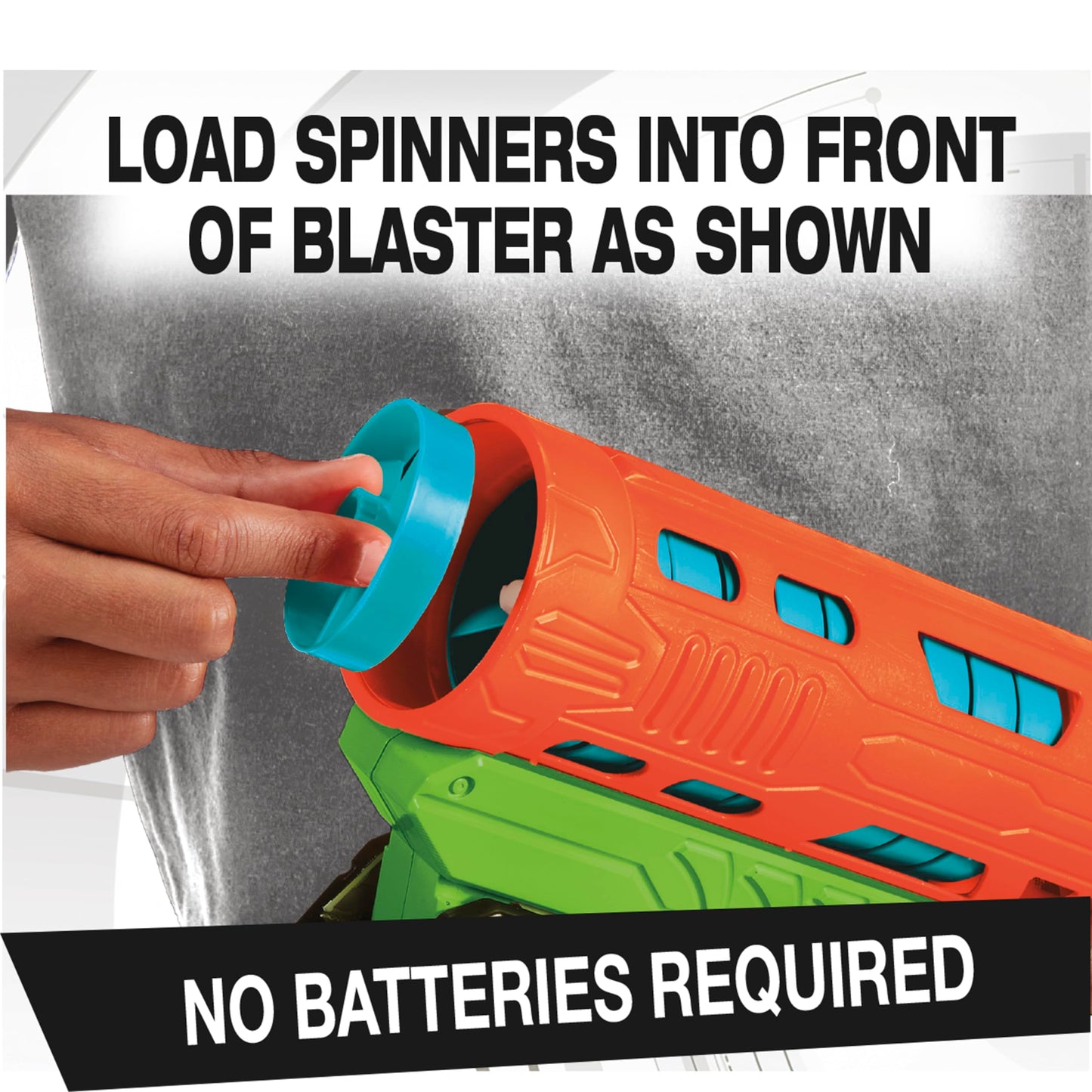 Air Warriors: Spin Fire - Blaster, 10 Spinners Darts, Accurate Flights, Shoots Up to 135 Feet, Kids Toy, Ages 6+