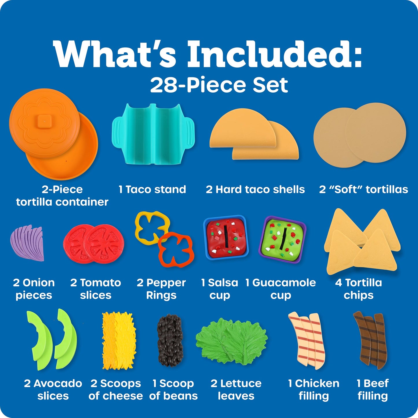 Learning Resources New Sprouts Taco Night - Pretend Play Food for Toddlers, Montessori Toys, Imaginative & Social Skills, Play Food Kitchen, Grocery Store Accessories, Gifts for Boys and Girls