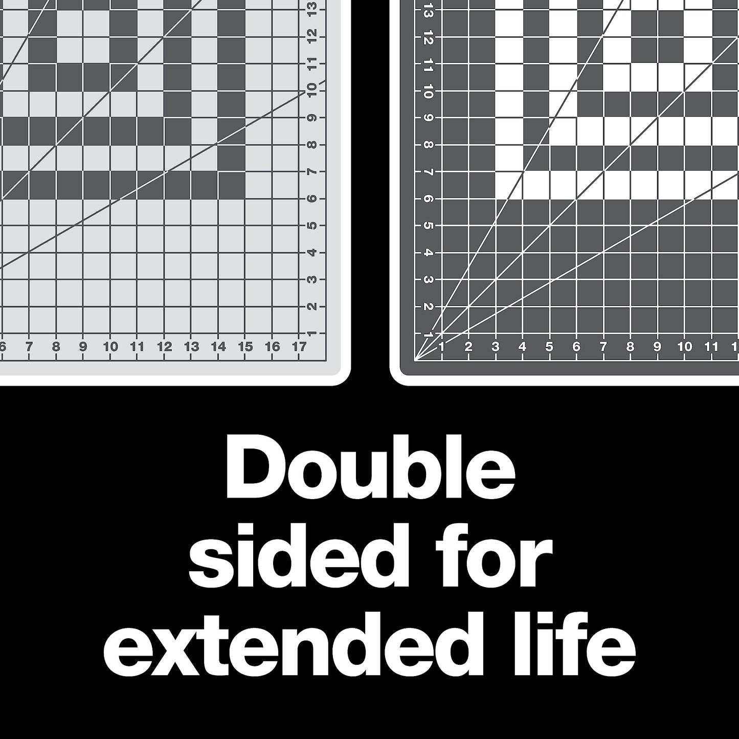 Fiskars Self Healing Cutting Mat for Quilting, Arts and Crafts, 24" x 36" Grid, Sewing Mat, Craft Cutting Board, Sewing Supplies and Quilting Tools (Pack of 3)