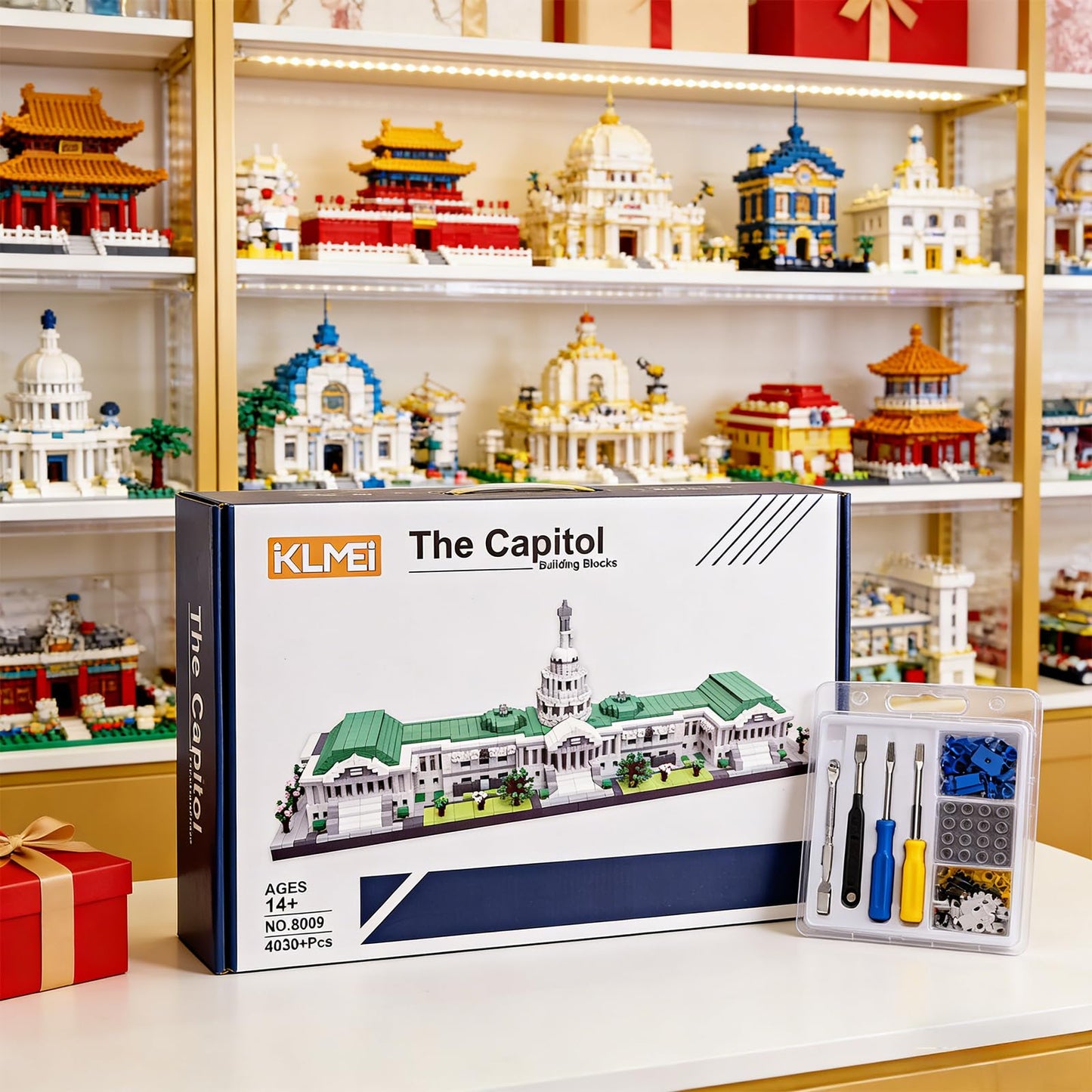 KLMEi United States Capitol Building Set for Adults, Architecture Sets, Famous Landmark Tiny Bricks Collection Kit, Presents for Teens Age of 14+ 3630 PCS
