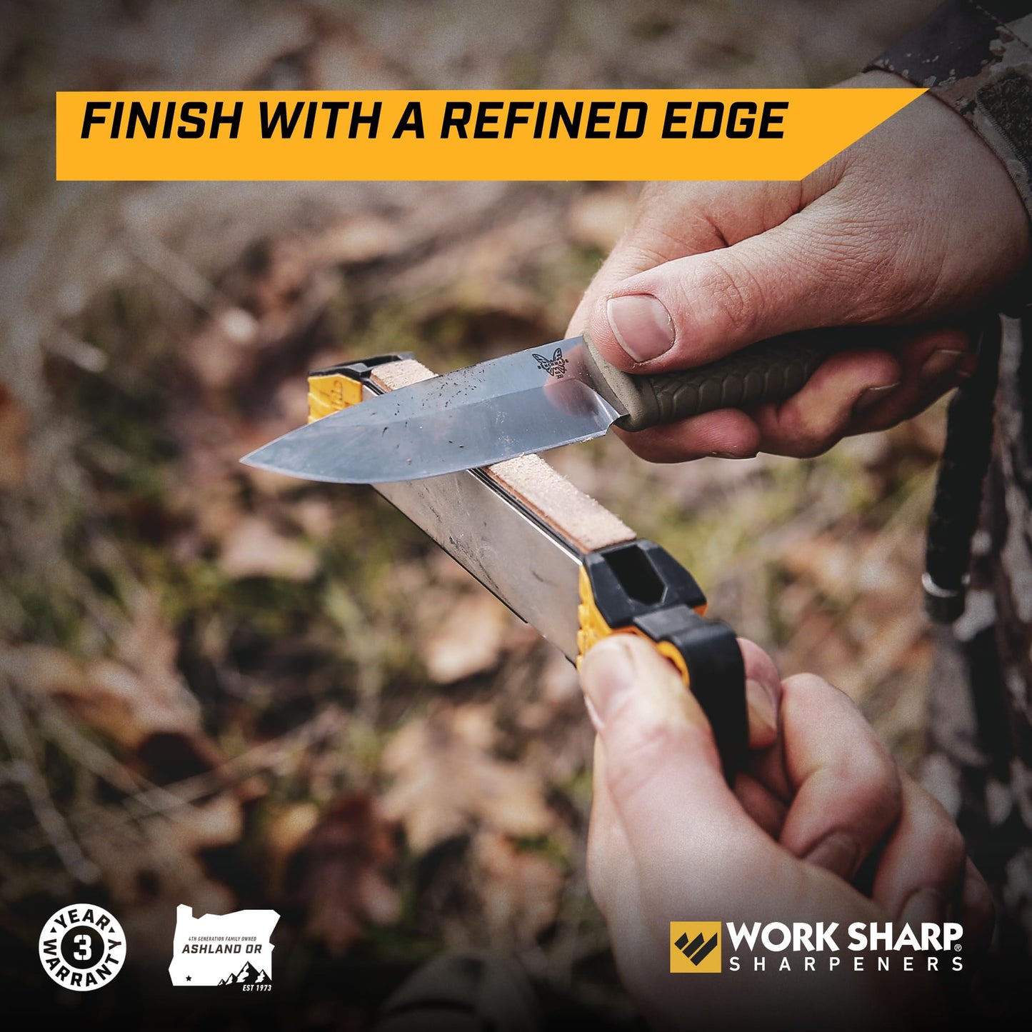Work Sharp Guided Field Sharpener, Compact Travel Knife Sharpener Tool