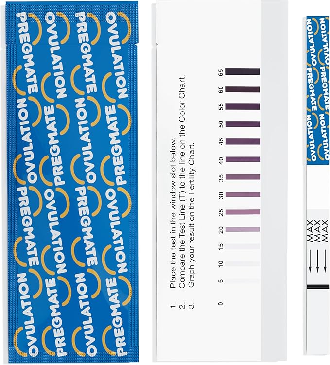 Pregmate 50 Ovulation Test Strips with Numerical LH Result Quantitative Predictor Kit (50 Count)