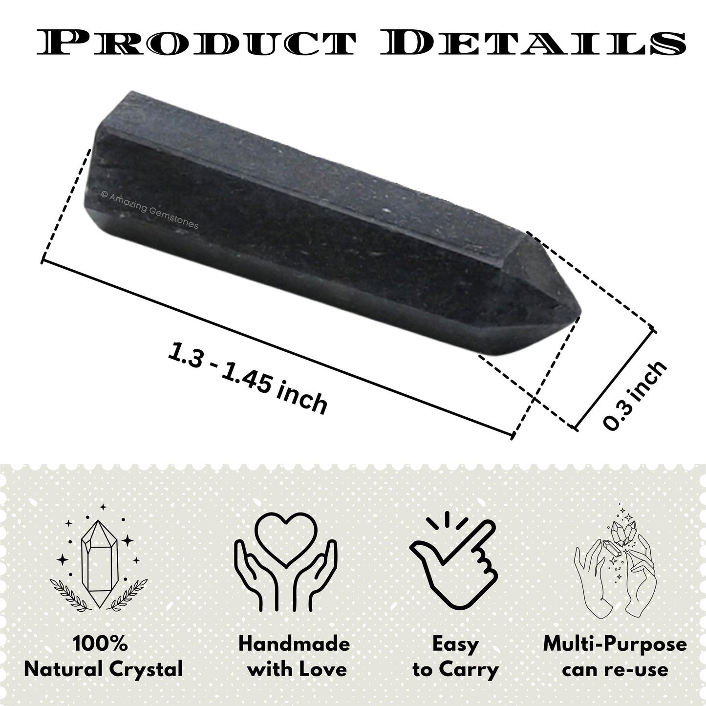 Amazing Gemstone Crystal Points Bulk 3 Pcs Healing Crystals and Stones - Hexagonal Healing Point Bulk Crystals for Crafts - Premium Gemstones and Crystals (Set of 11, Mix)