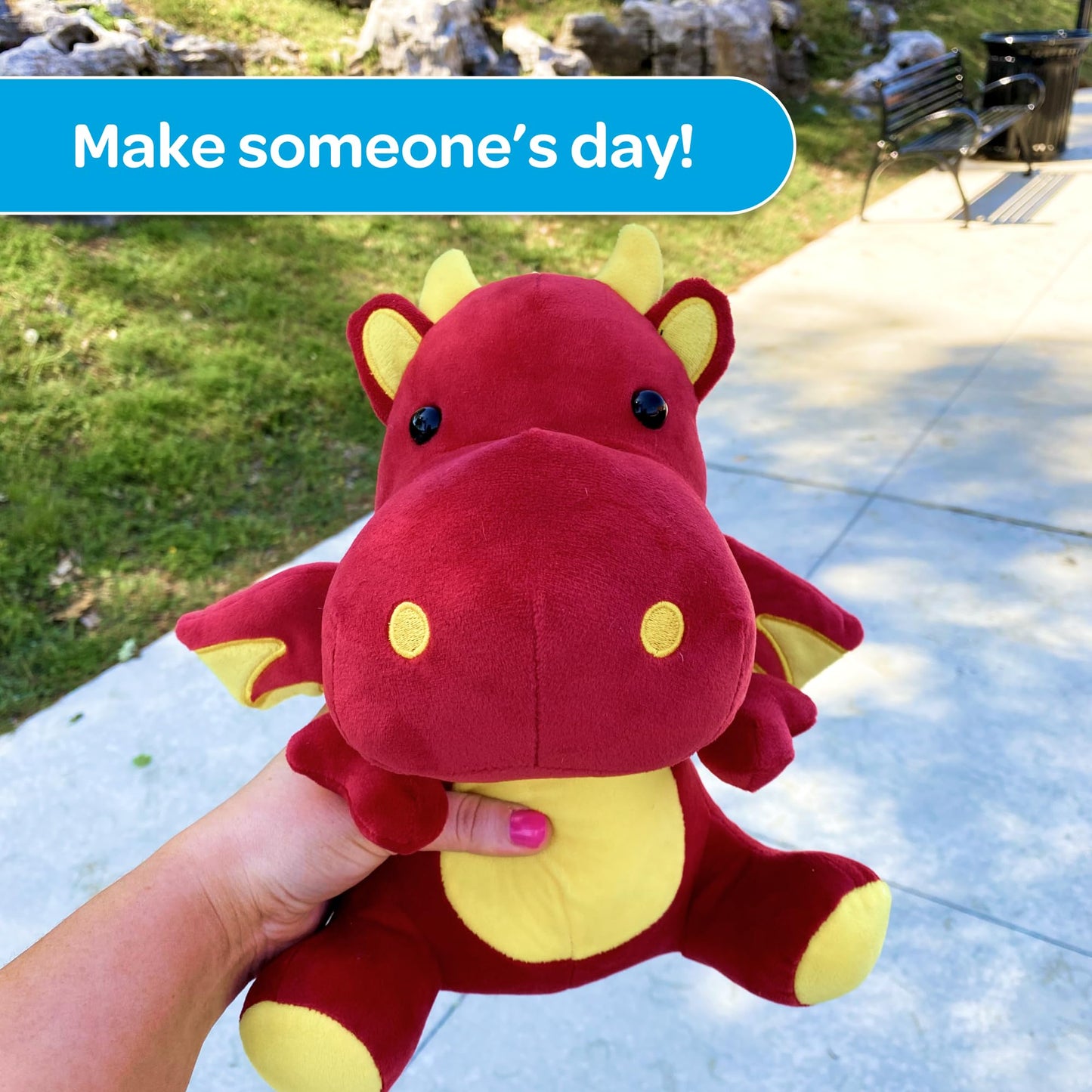 SendAFriend Duke The Dragon Stuffed Animal Care Package, Someone Loves You Box, Great Gift for Any Reason (Love You Notecard)