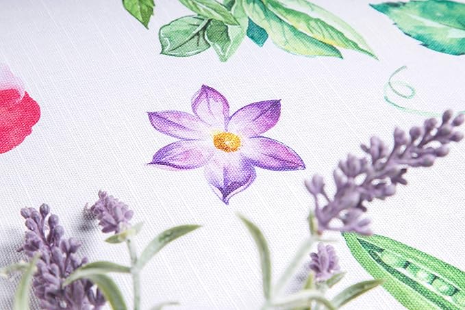 Maison d' Hermine Table Cloth Square Table 100% Cotton 60 x 60 Inches Tablecloth Reusable Decorative for Dining Room Farmhouse Home Valentines Day Decorations Spring Summer - Giverny