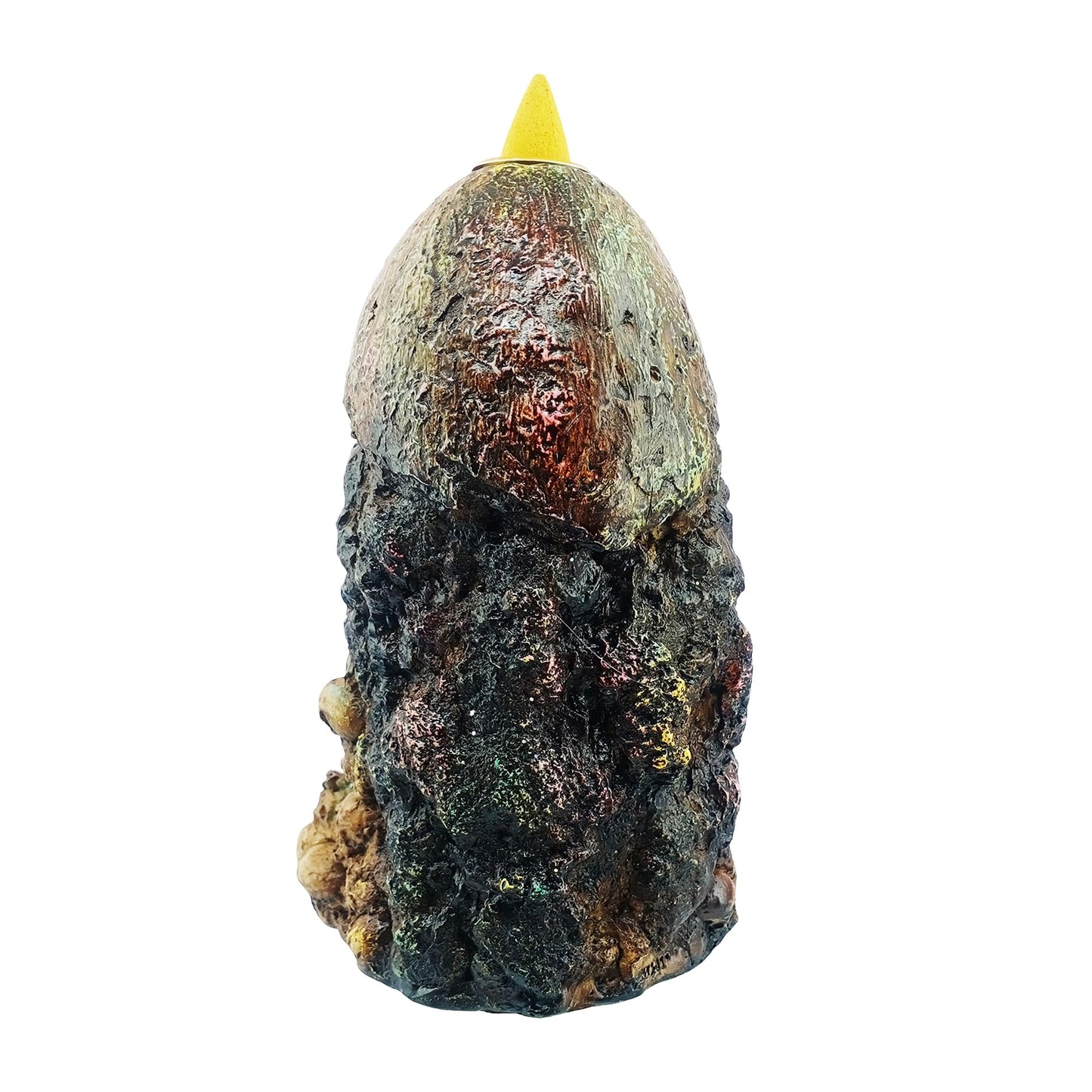 Fantasy Gifts Geode Skull Backflow Burner with LED – 6.5 Inch Crystal Waterfall Décor Accent | Mystical Skull Tabletop Decoration for Meditation, Gothic & Fantasy Home Décor