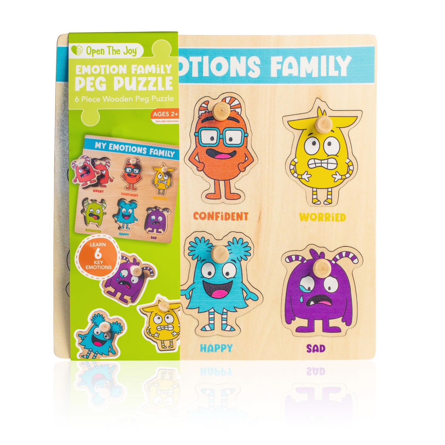 Open The Joy Discovery Toolkit Bundle - Version 2 | Calming Corner Poster Pack, Emotions Stacking Rings, Jumbo Kindness Mission Cards, My Emotions Family Peg Puzzle