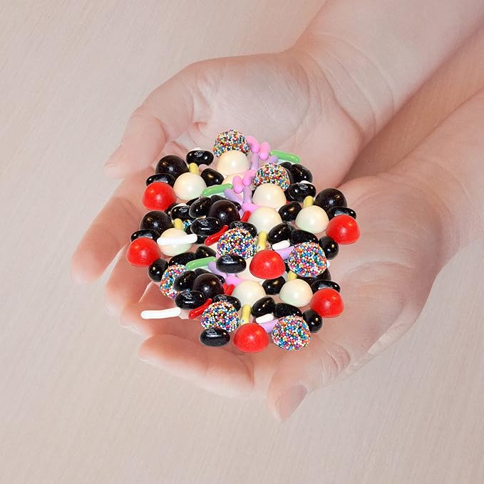 Needzo Bridge Mix Licorice Flavored Jelly Beans and Candy Pastels, Buttons and Non Pareil Seeds, Shareable Bite Size Chewy Candies, Gourmet Party Favors, Pack of 2