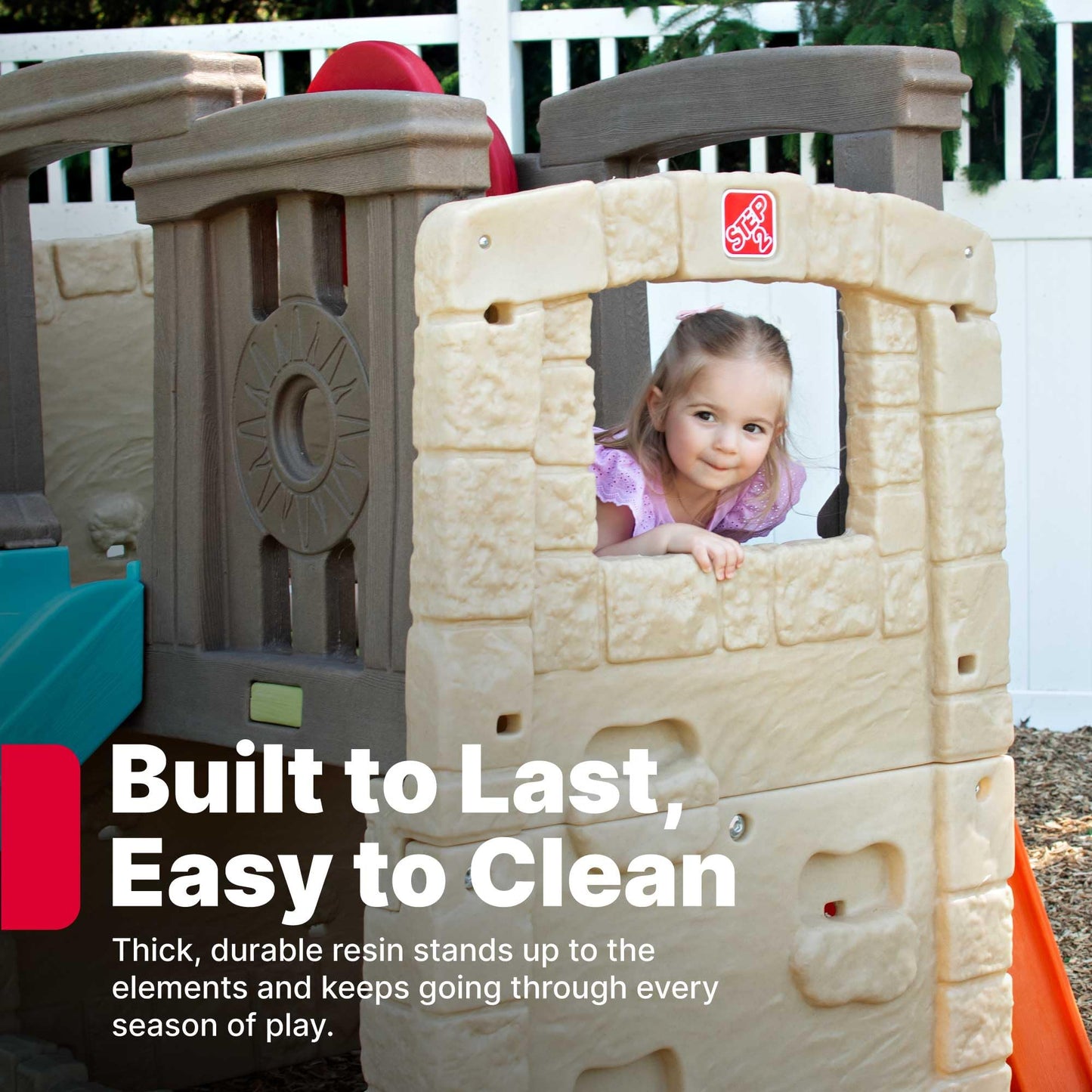 Step2 Woodland Climber II Kids Playset, Ages 2 –6 Years Old, Toddler Slide and Climbing Wall, Outdoor Playground for Backyard, Sturdy Plastic Frame, Easy Set Up