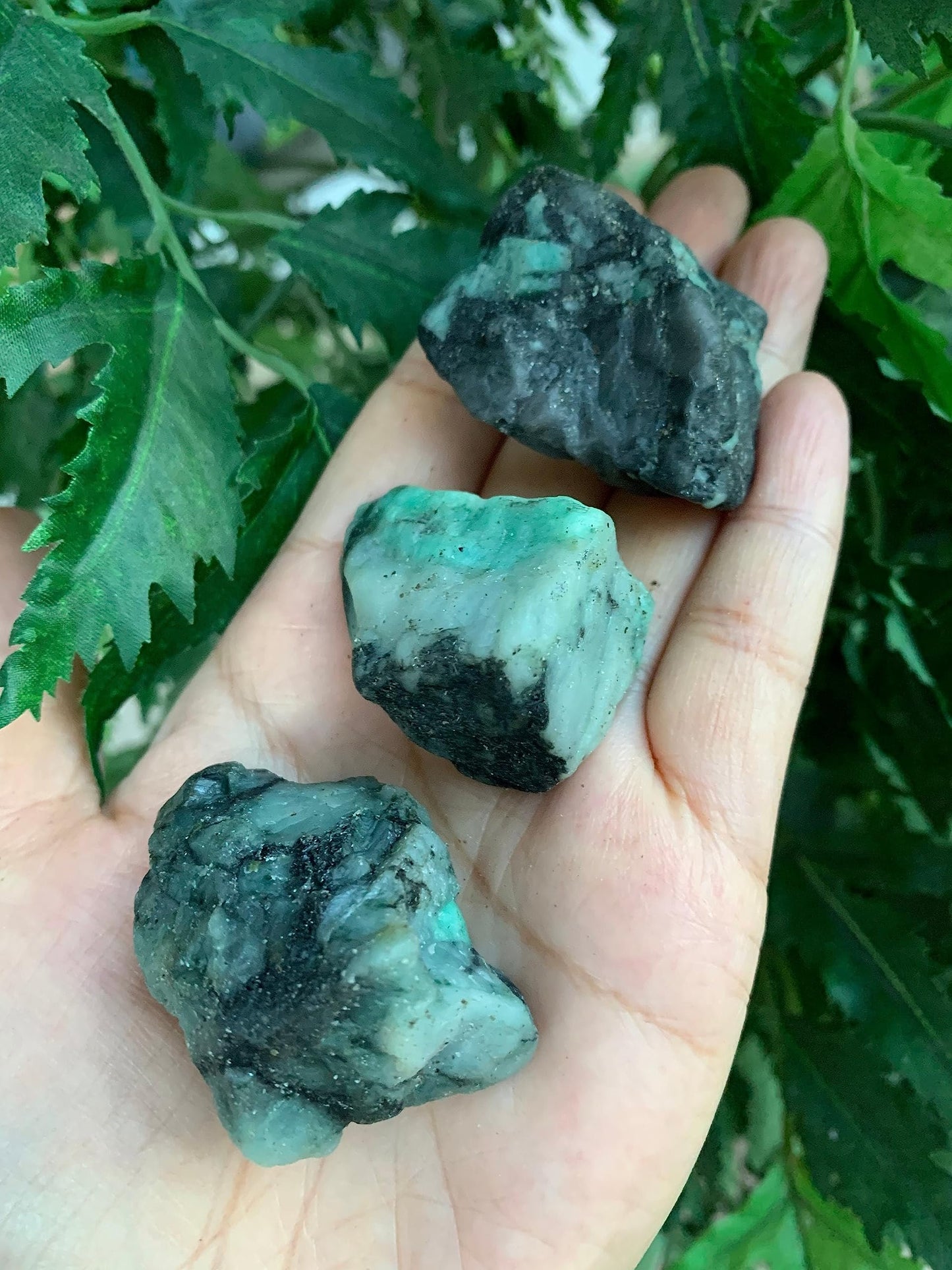 GAF TREASURES Wholesale Raw Emerald Crystals, Natural Emerald Stone, Natural Rough Emerald Crystals, Emerald Rough, Emerald Healing Crystals (Emerald, 0.25 Pound)