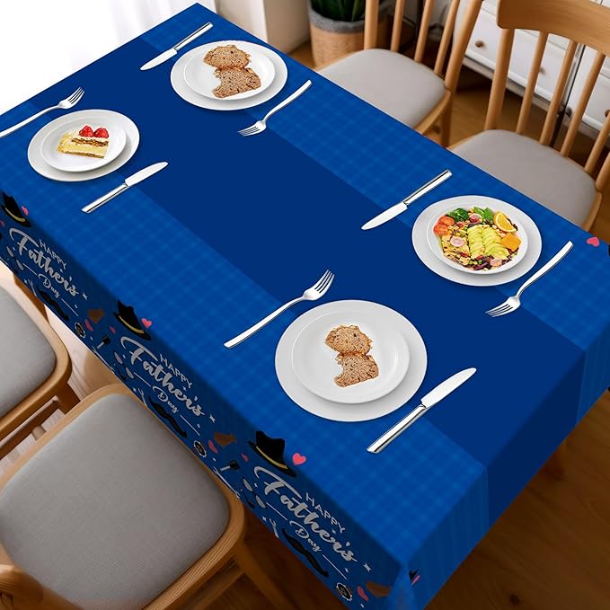 Happy Father’s Day Tablecloths, Blue 2-Pack