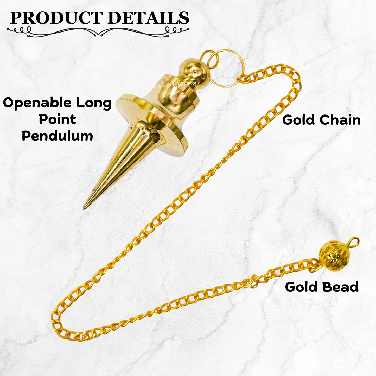 Amazing Gemstone Healing Metal Pendulums for Divination, Gold Disc Cone Long Point Steel Copper Pendulum High Energy Pendulo de Bronce Pendulos de Mesa MP117