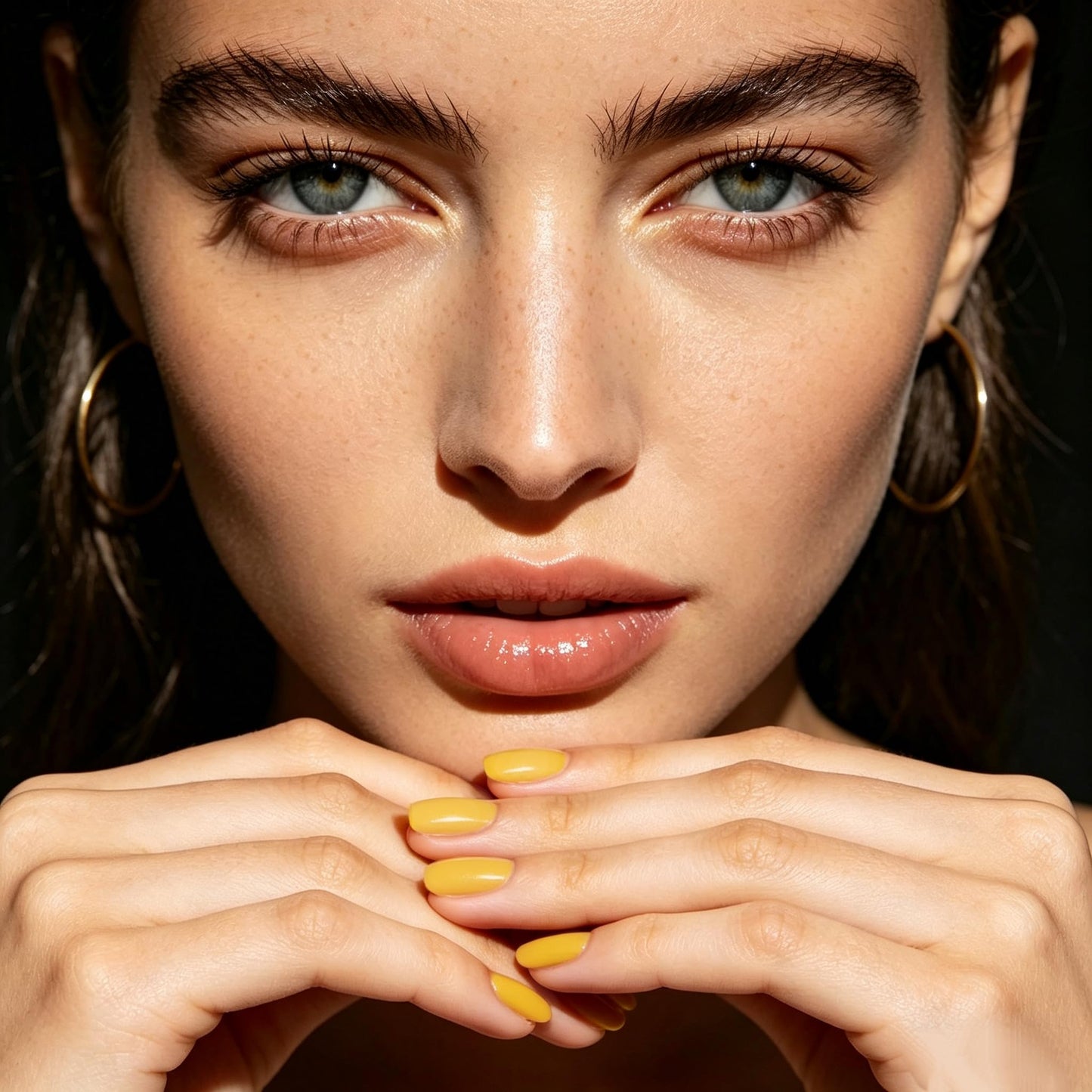 C.Z.Z.T.T.NAILS press on nails Summer Sunshine Yellow Square Round Wearers | Energizing Fingertip Light Up Your Moments