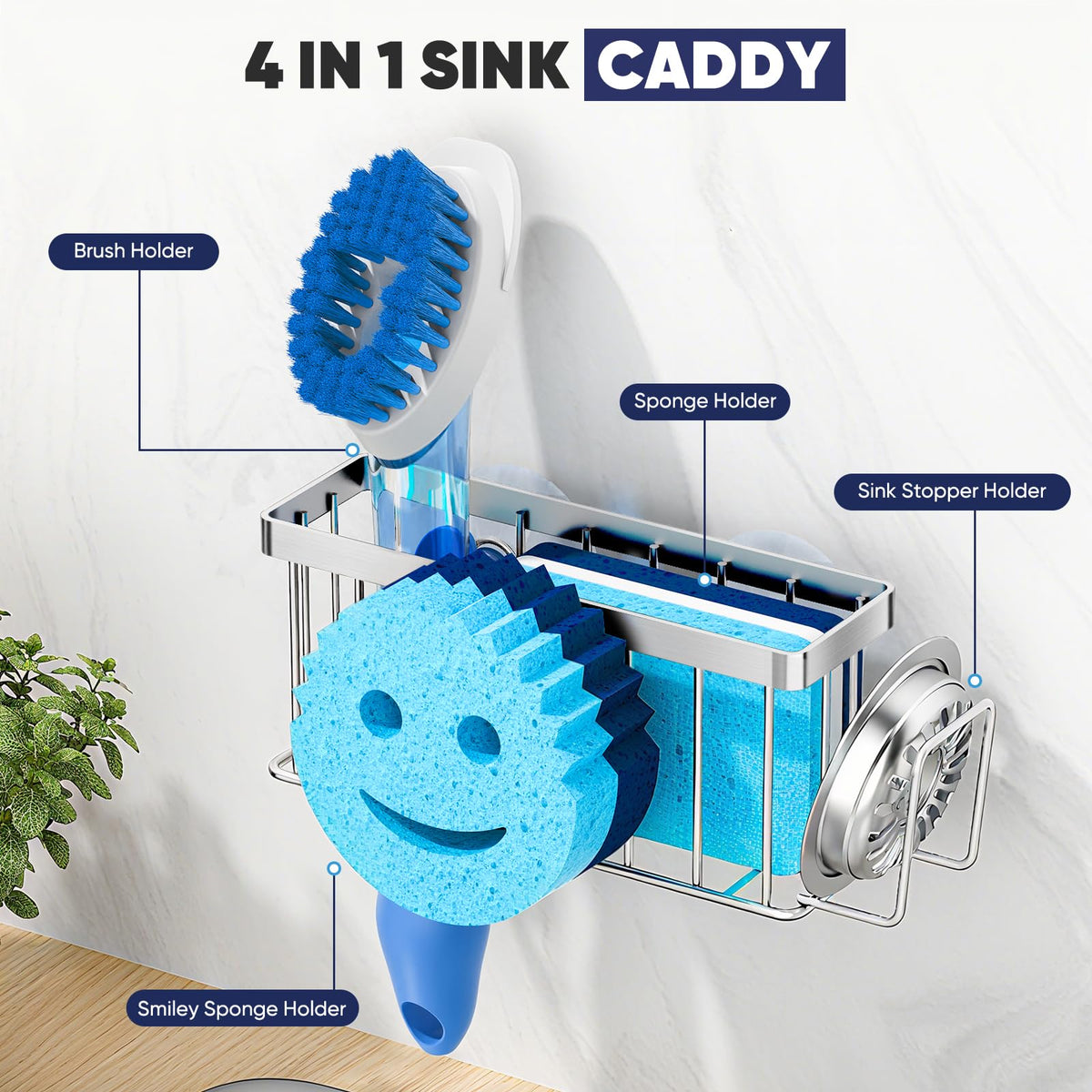 Sponge Holder for Kitchen Sink