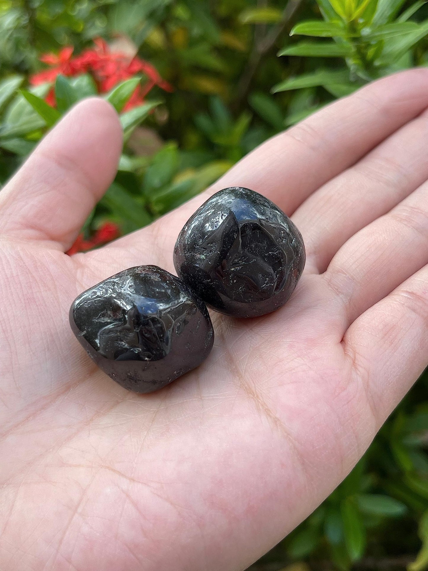 GAF TREASURES 5 Pcs Garnet Tumbled Stones, Polished Garnet Gemstone, Garnet Healing Crystals (Garnet)