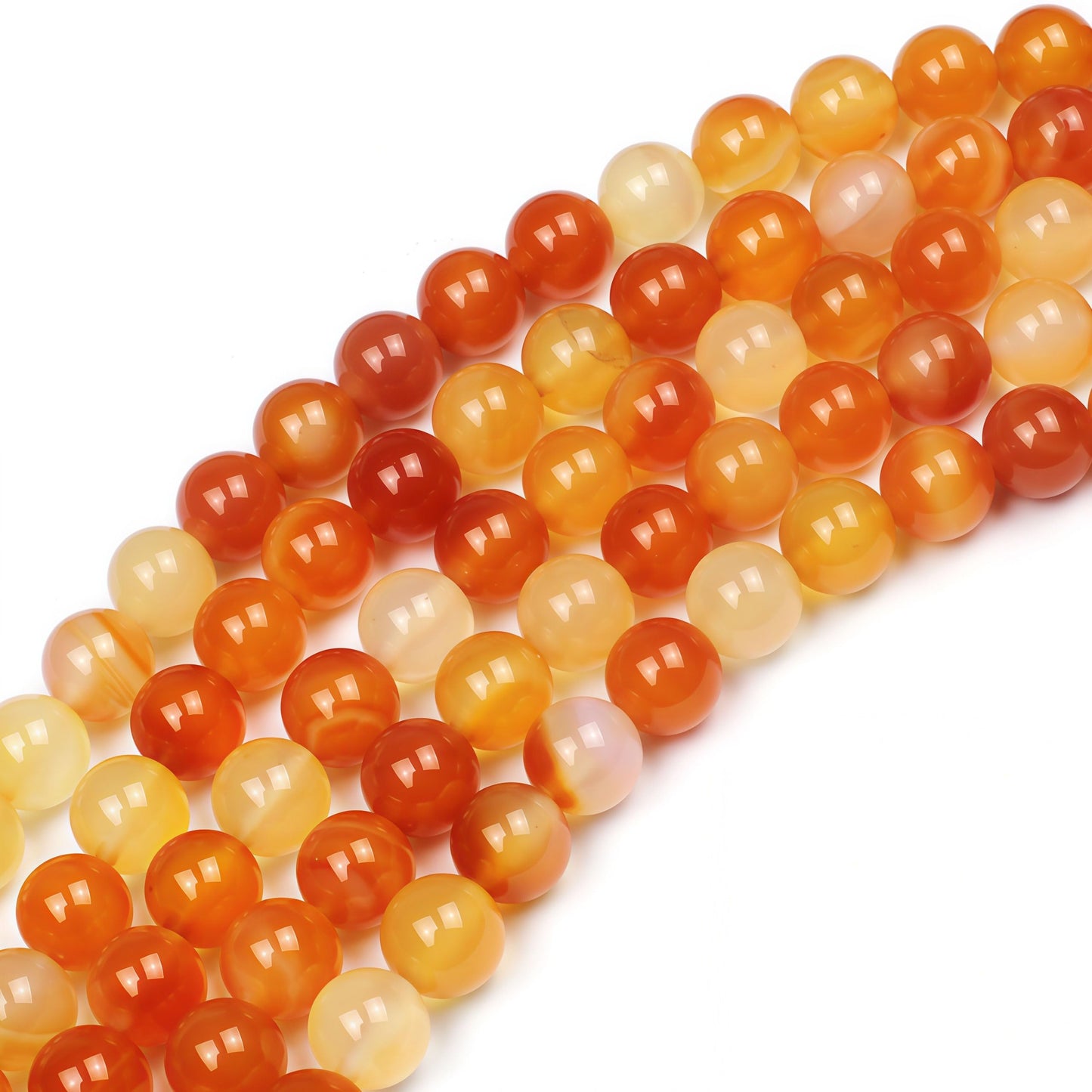 MJDCB 7A Round Natural Red Carnelian Gemstone Beads Stone Loose Beads for Necklace Bracelet Charms Jewelry Making 15"(8mm)