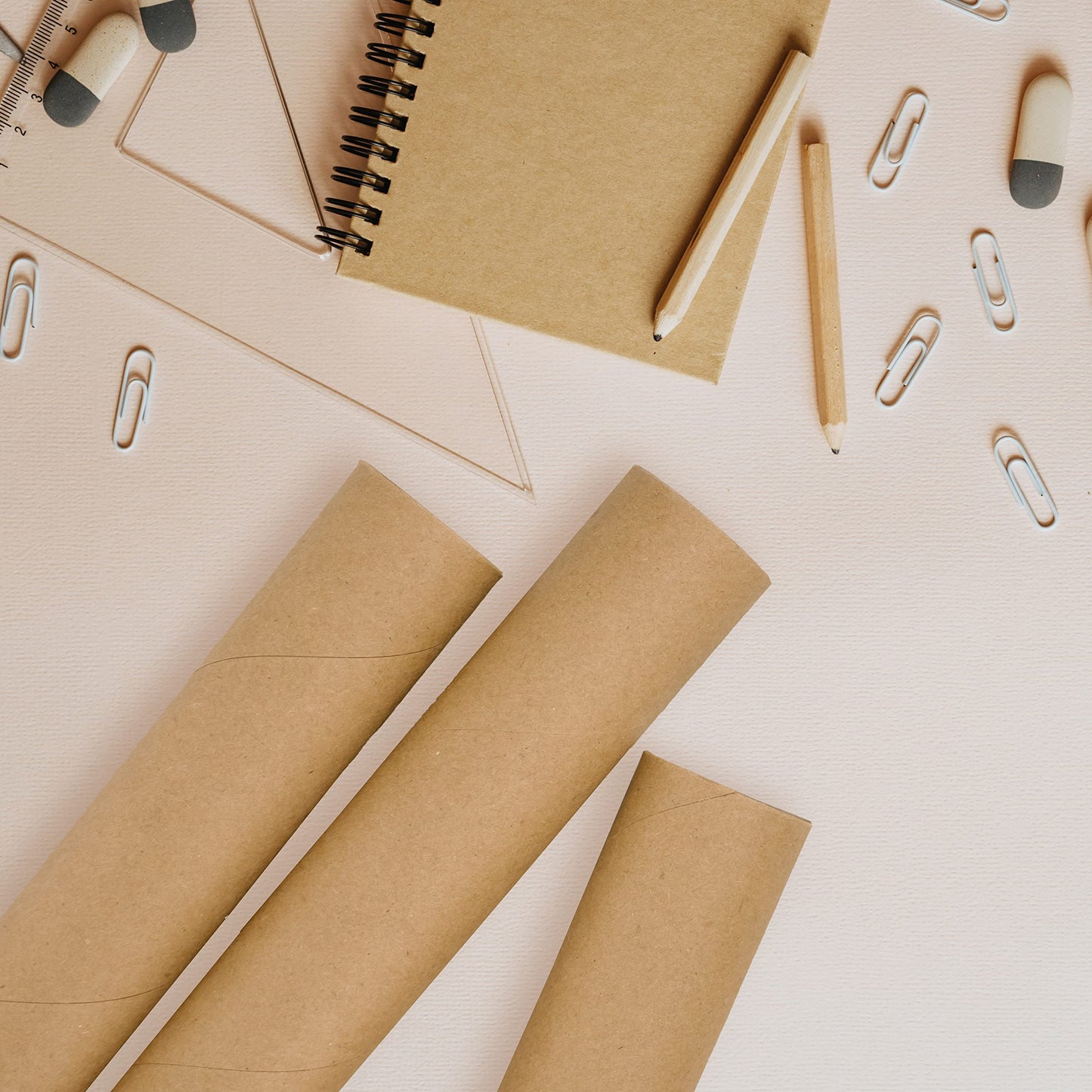 MagicWater Supply Mailing Tube - 3 in x 18 in - Kraft - 4 Pack - for Shipping and Storage of Posters, Arts, Crafts, and Documents