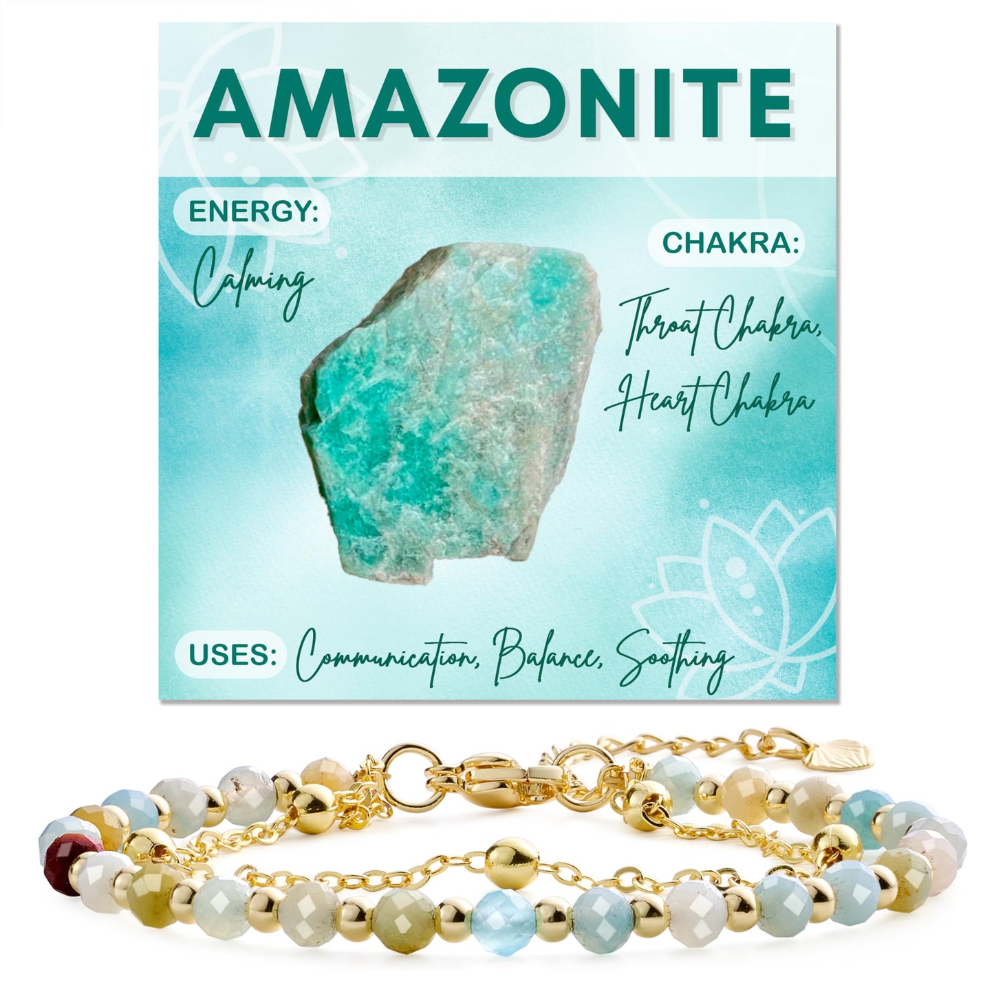 Farfume Amazonite Crystal Bracelet Beaded Bracelets for Women 4mm Natural Stone Beads Gemstone Handmade Jewelry Valentine's Day Gifts