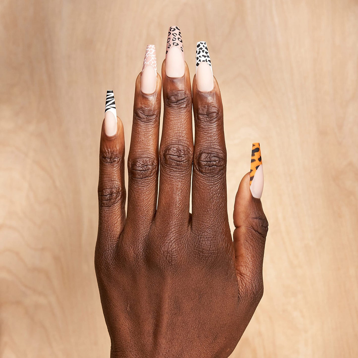 The Nailest - Instant Luxury Acrylic Press-on Nails-C-curve Long Coffin- Wilderness