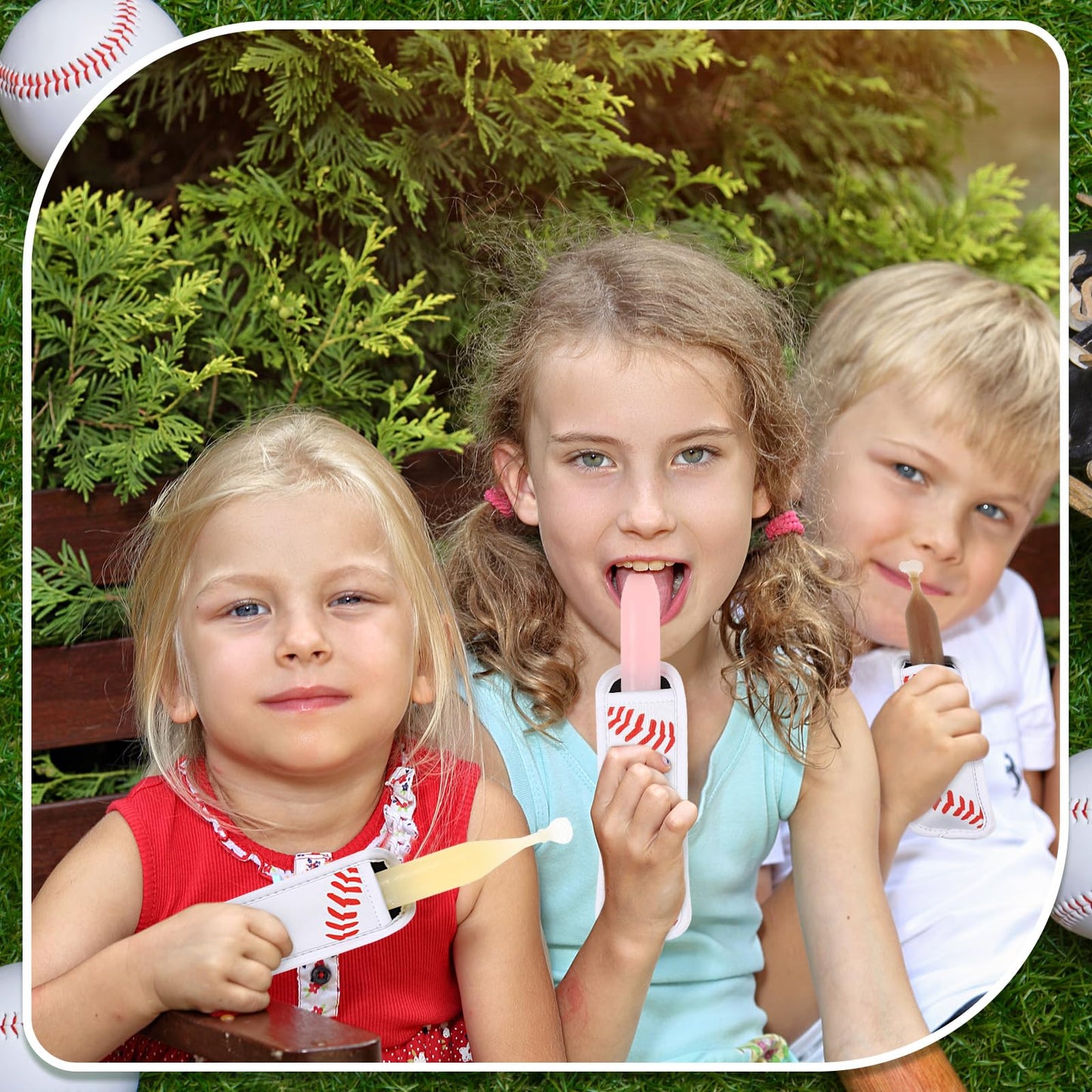 Baderke 12 Pcs Reusable Ice Pop Sleeves Ice Stick Holder Bags Antifreezing Sleeves Neoprene Insulator Washable Freezer Protective Cover for Cooling Candy Yogurt Sticks