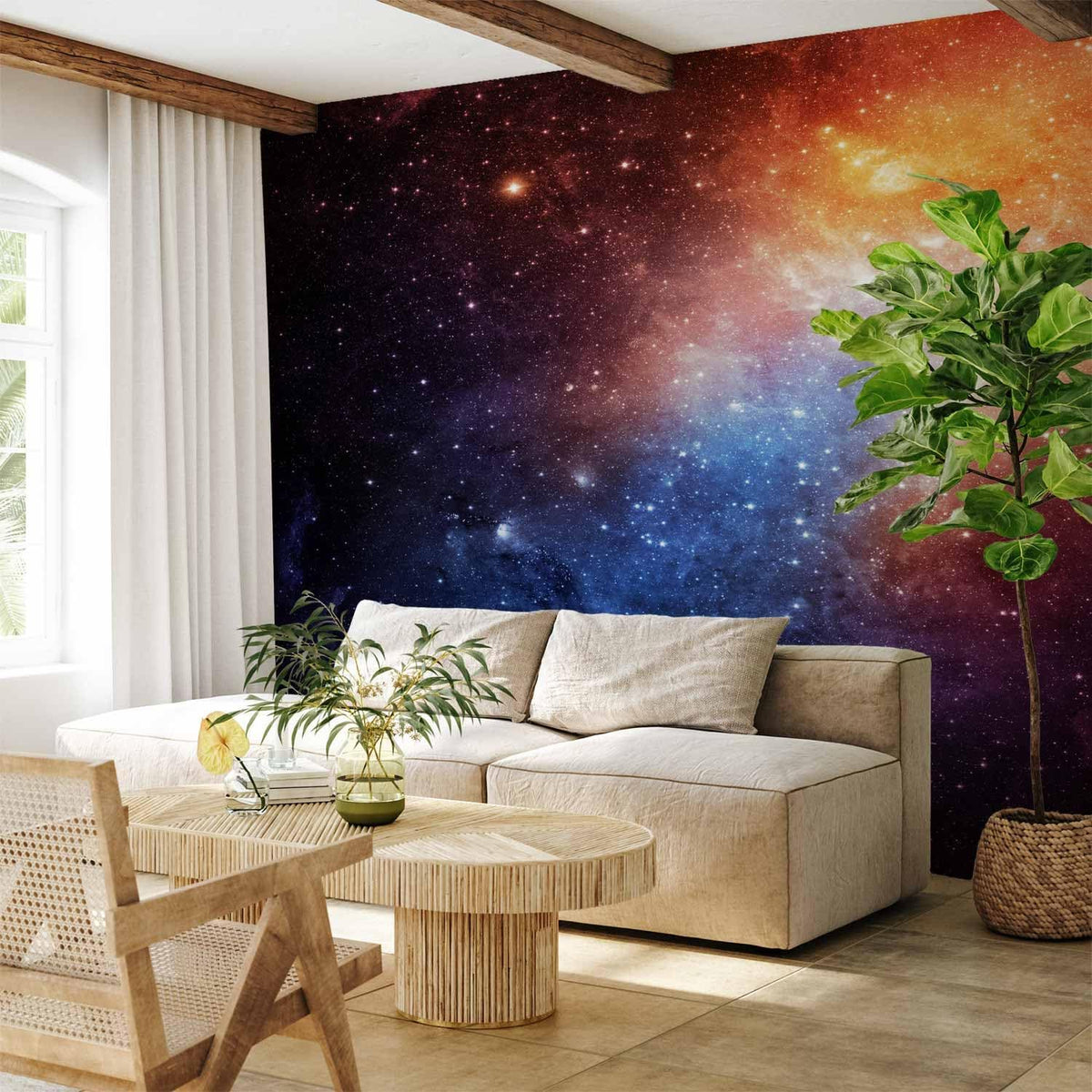 artgeist Premium Wall Mural Cosmos Galaxy 98x69 in - XXL Non-Woven Wallpaper Fleece Wall Decor Photo Print Picture Image Design Home f-B-0057-a-a