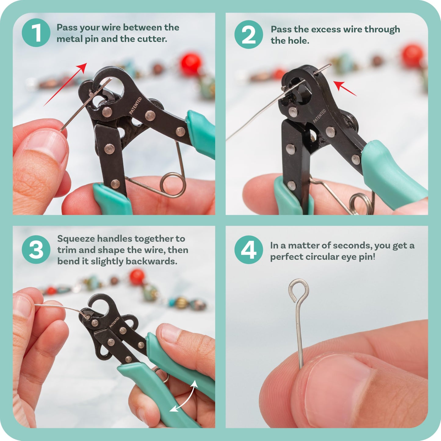 The Beadsmith Vintaj One Step Looper – Create and Trim Consistent 1.5 mm Loops for Jewelry Making, Use With 24-18g Craft Wire