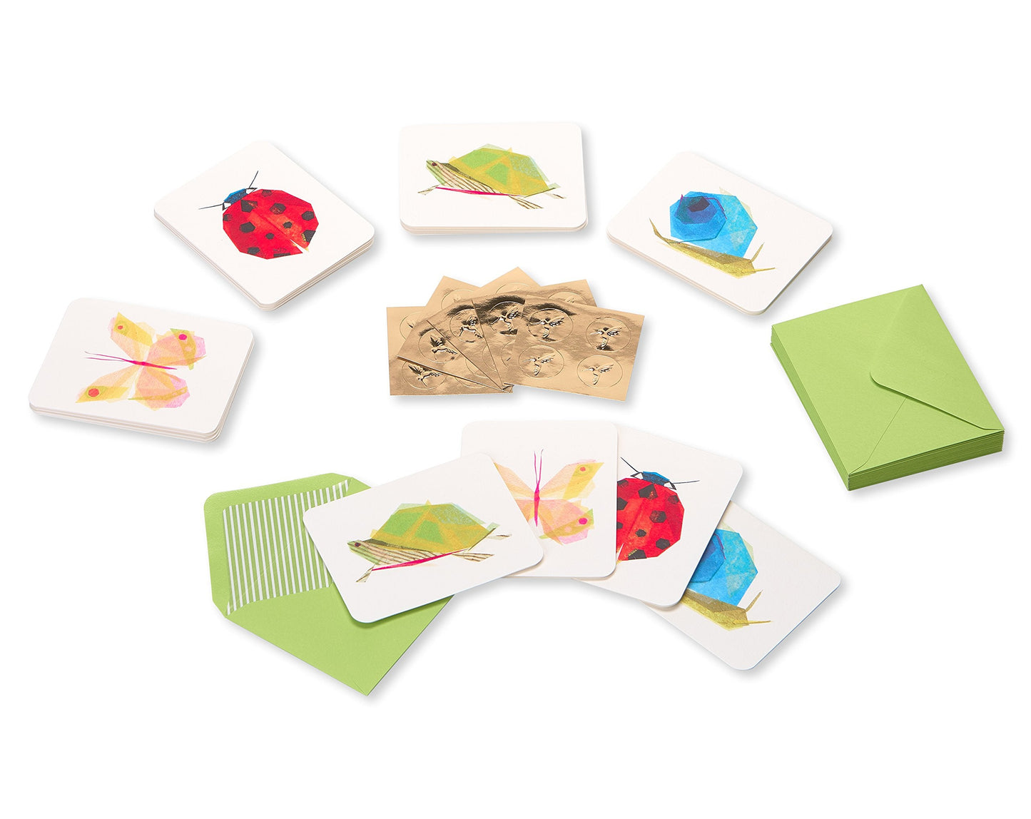Papyrus Blank Cards with Keepsake Box, Garden Critters (20-Count)