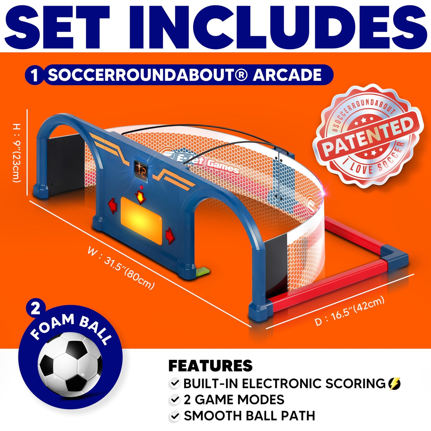 Soccer Trainer, Kids Soccer Exercises Training Set | Improve Agility First Touch Ball Control & Foot-Eye Coordination Hand-Eye