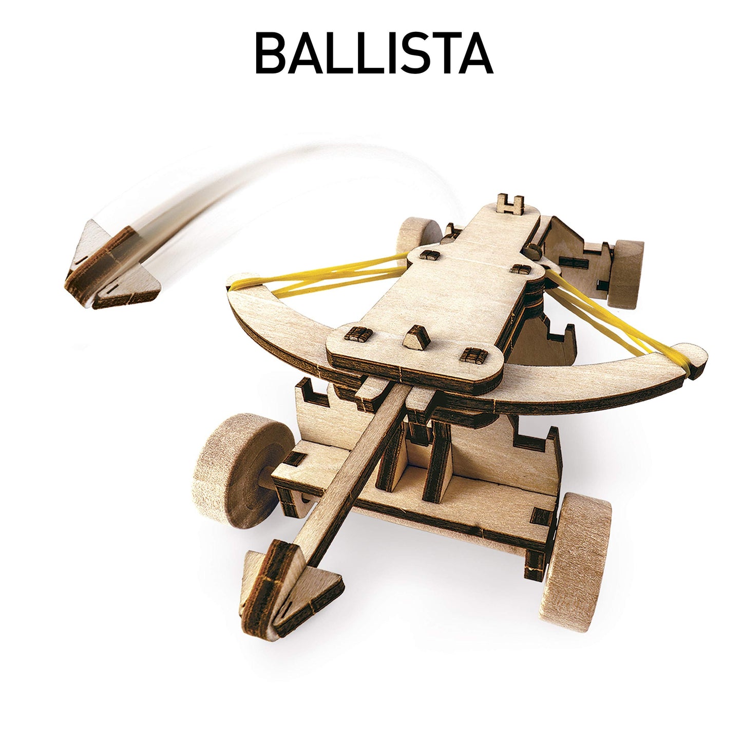 National Geographic Da Vinci Model Kit - Catapult Kit for Kids, 3D Puzzle Building Toy for Boys and Girls, Wood Building Kit for Kids, A Great STEM Project, Engineering Model Kit