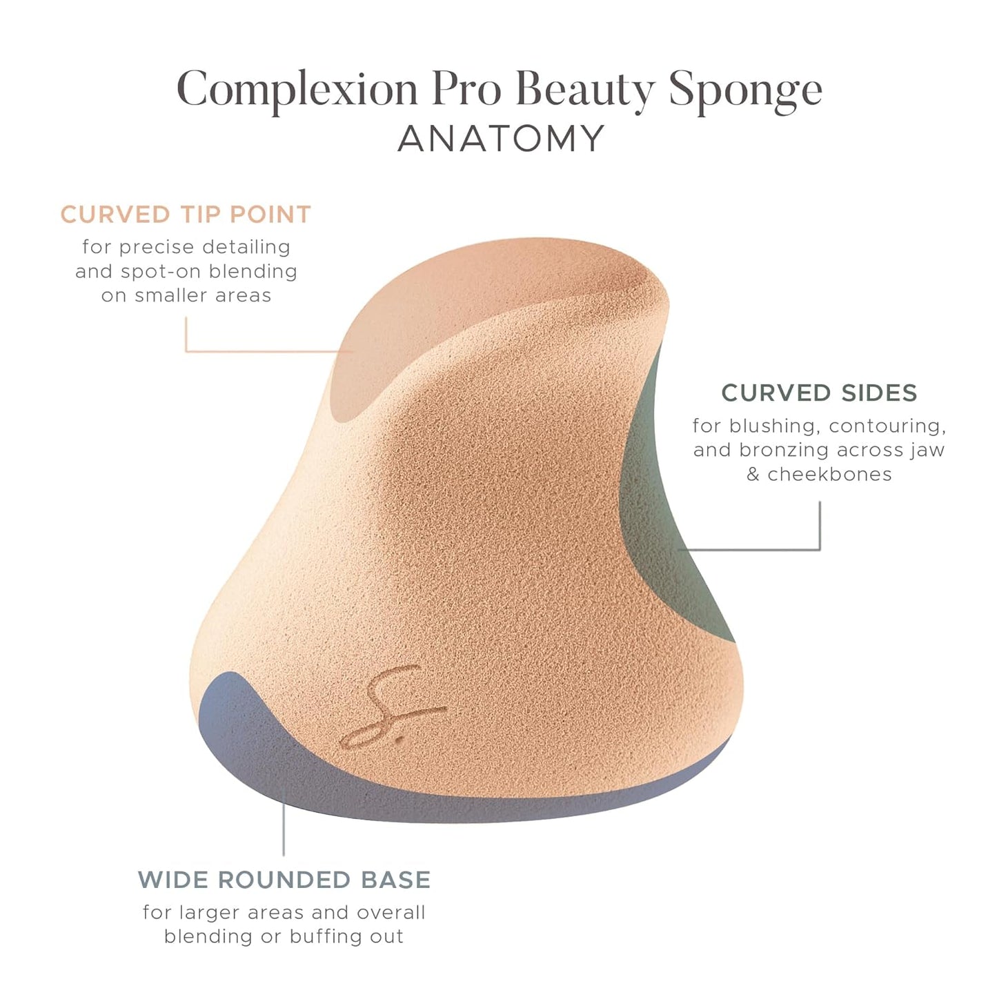 Original Beauty Blender Makeup Sponge Applicator for Powder, Cream & Liquid, Beauty Tools Puff, Streak Free Application, Vegan, Cruelty Free Made in USA, Peach (3 Pieces)