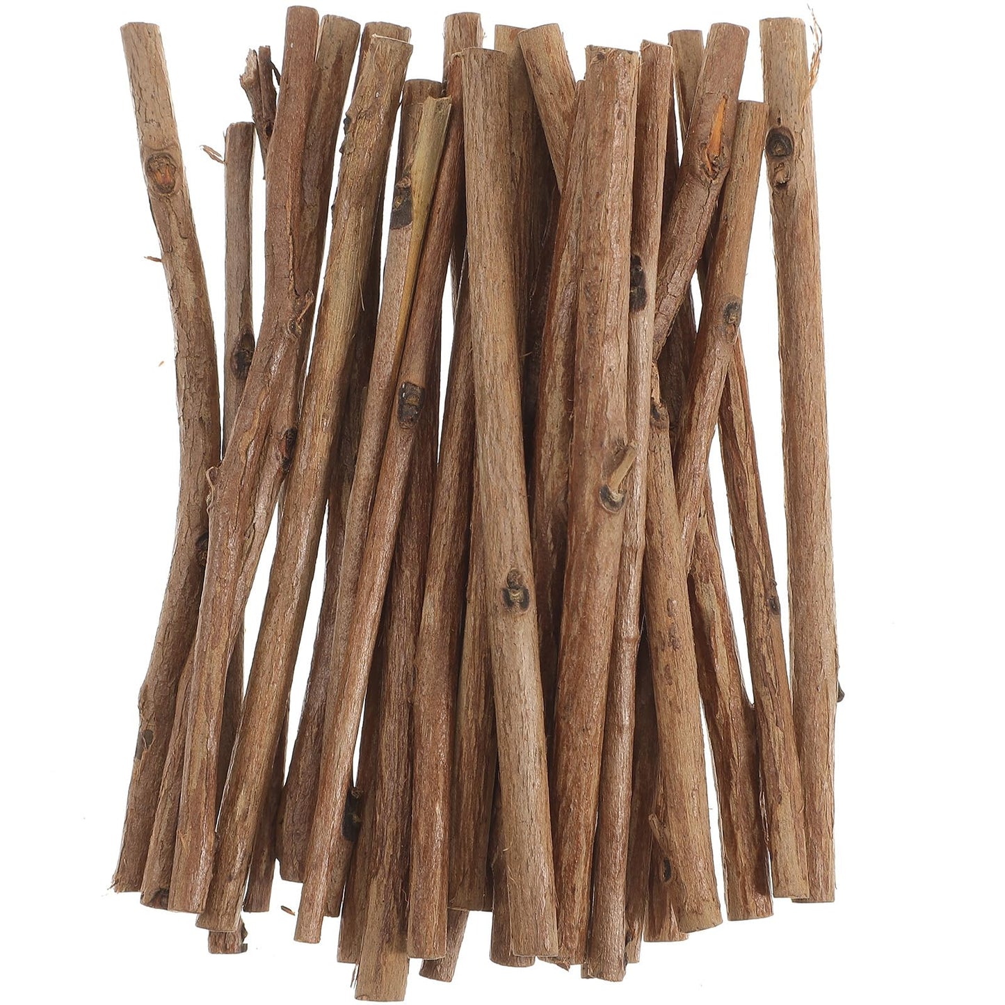 Tinksky 10CM Long 0.3-0.5CM in Diameter Wood Log Sticks for DIY Crafts Photo Props 100pcs (Wood Color)