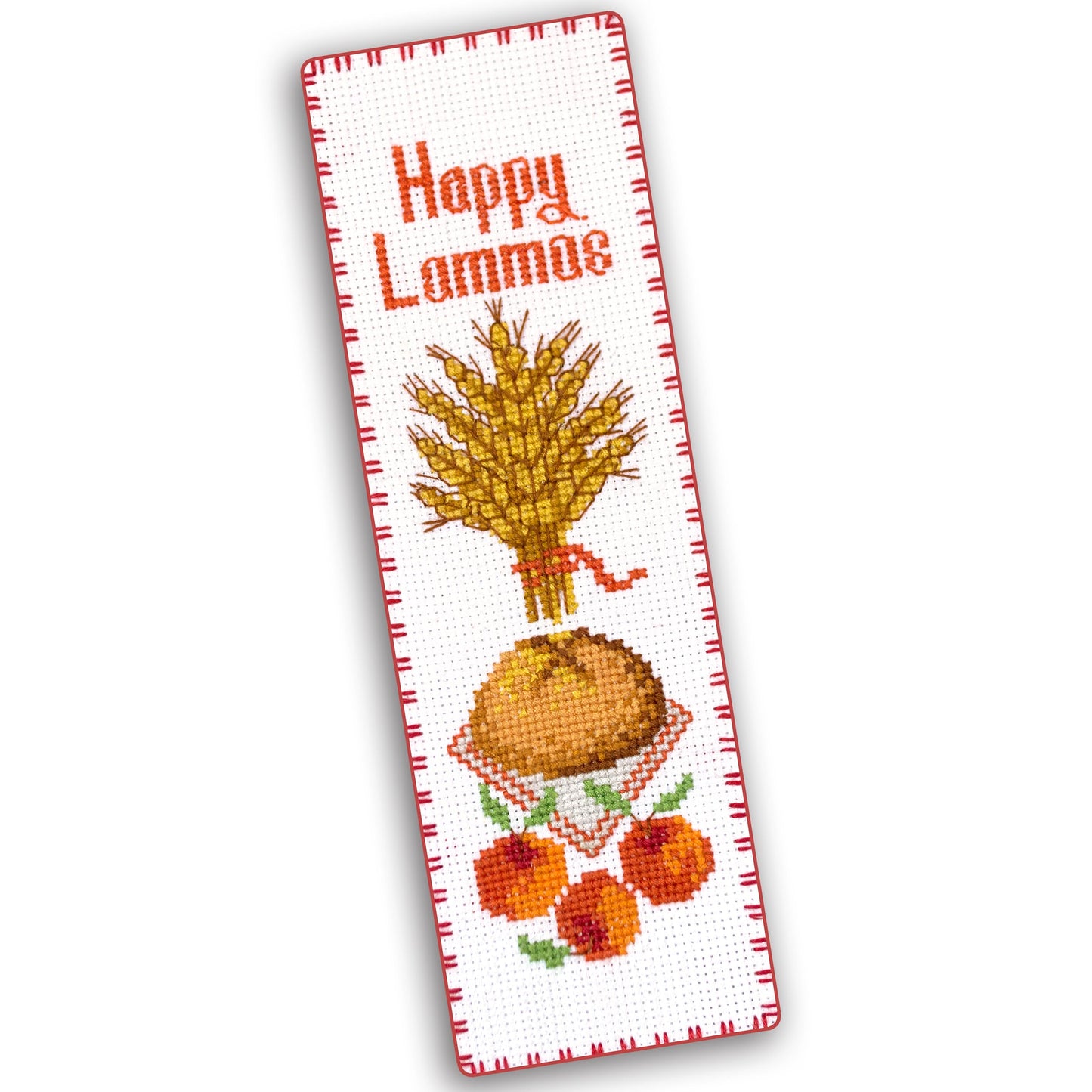 Povitrulya Counted Cross Stitch Kit “Lammas/Lughnasadh“ – DIY Bookmark Embroidery Set for Adults & Beginners, First Harvest Pagan Celtic Rustic Seasonal Autumn Gift