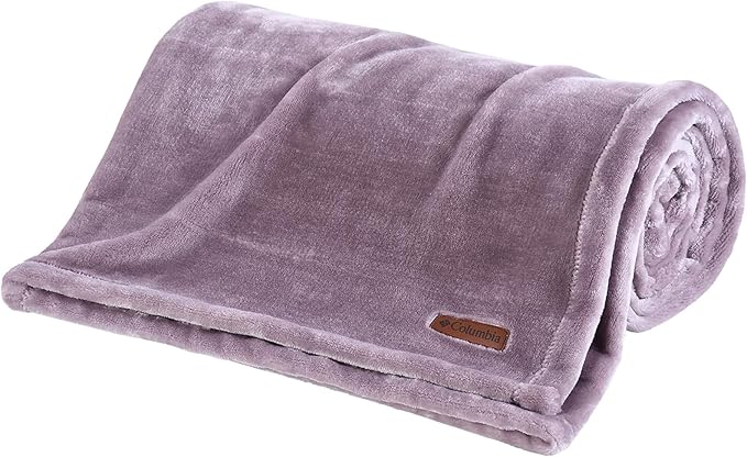 Columbia 50" x 60" Super Plush Lightweight Throw Blanket - Outdoor Essentials for Camping, Picnics, and Adventures, Soft and Cozy Home Essentials for Bed and Living Room - Sparrow