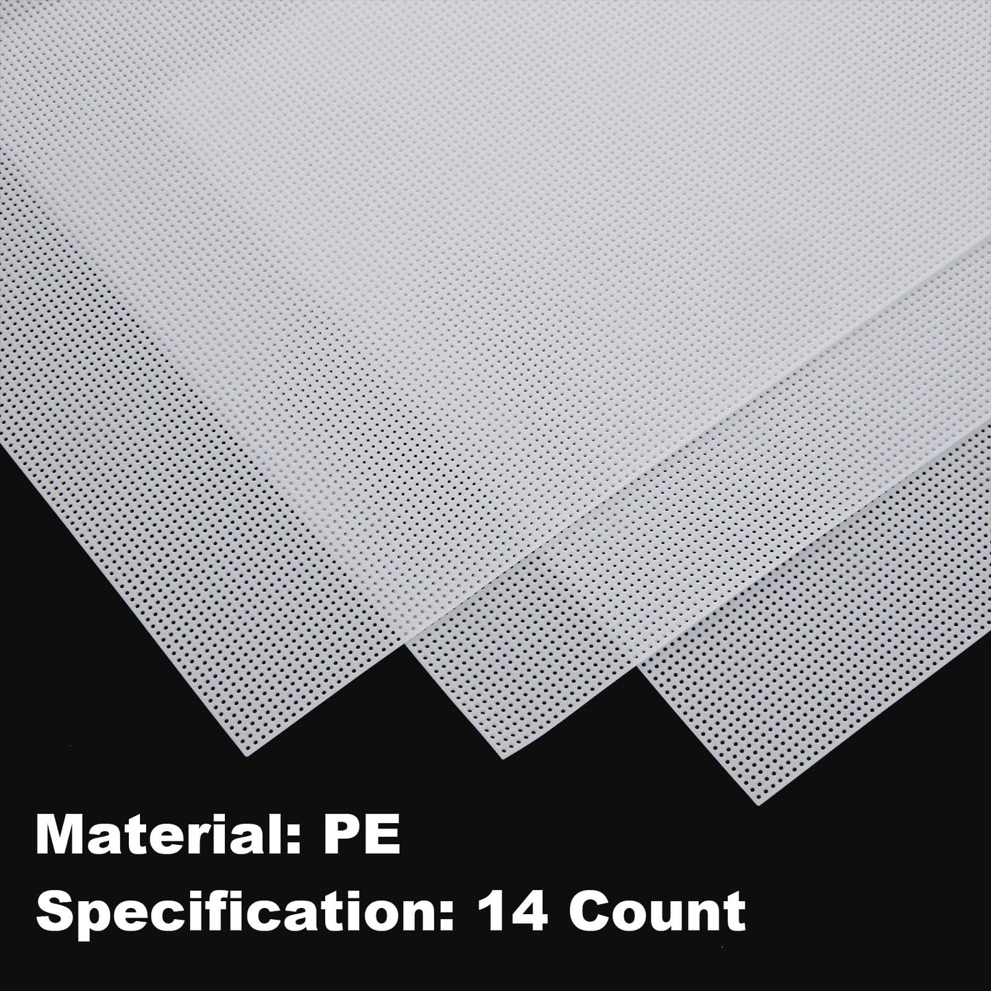 ABuff 12PCS 14 Count Plastic Mesh Canvas Sheets, 14 CT Perforated Plastic Stitching Canvas Cross Stitch PlasticMesh Canvass for Embroidery, Crafts DIY Crochet Projects, 8.2 X 11 Inch, White