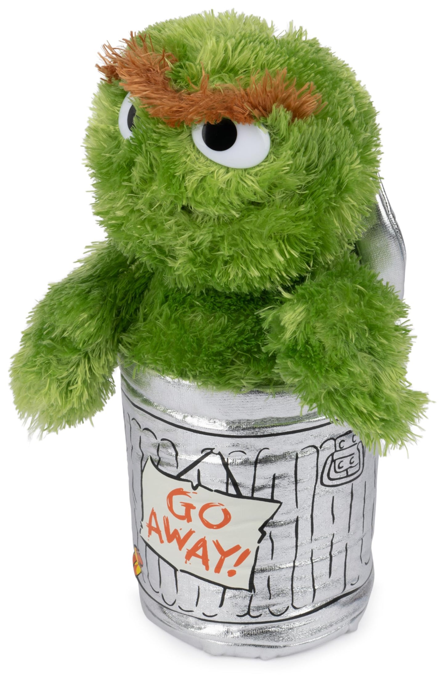 GUND Sesame Street Official Oscar the Grouch Muppet Plush, Premium Plush Toy for Ages 1 & Up, Green/Silver, 10”