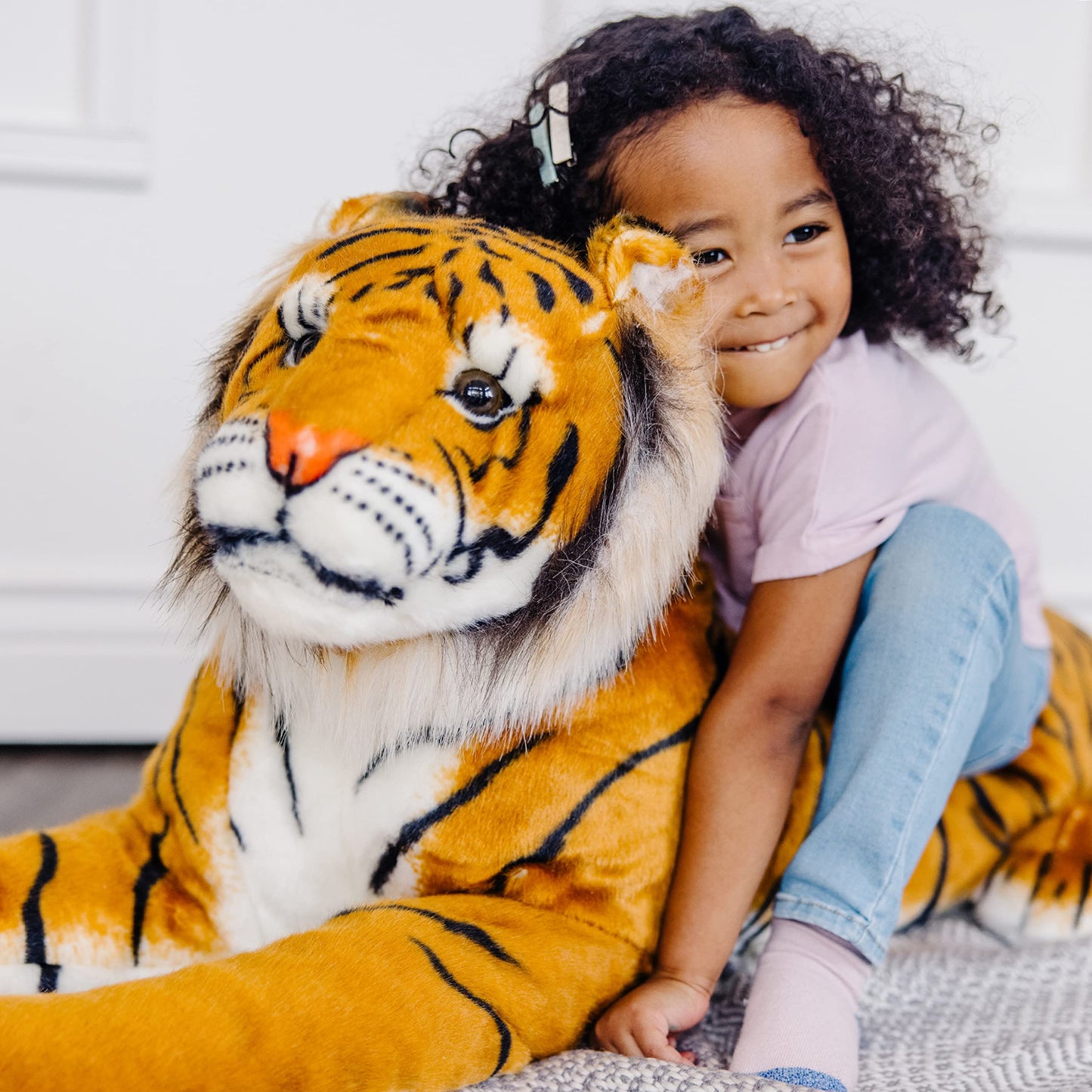 Melissa & Doug Giant Tiger - Lifelike Stuffed Animal (Over 5 feet Long)