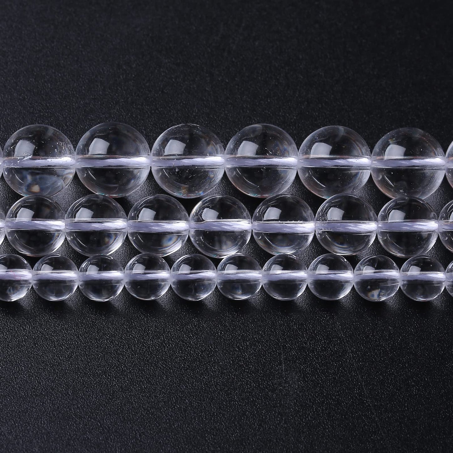 60PCS 6MM Clear White Crystal Quartz Stone Beads Natural Gemstone Bead Crystal Healing Energy Jewelry Making DIY 15 inches
