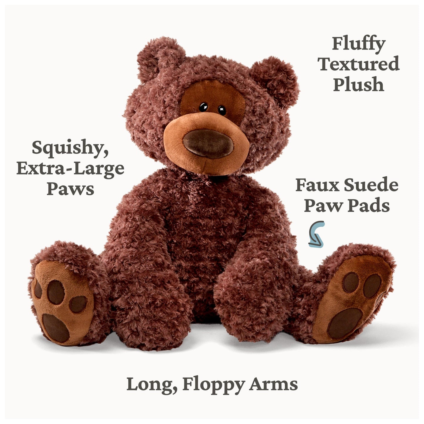 GUND Jumbo Philbin Teddy Bear, Large Teddy Bear, Stuffed Animal for Ages 1 and Up, Plush Toy, Chocolate Brown, 29"
