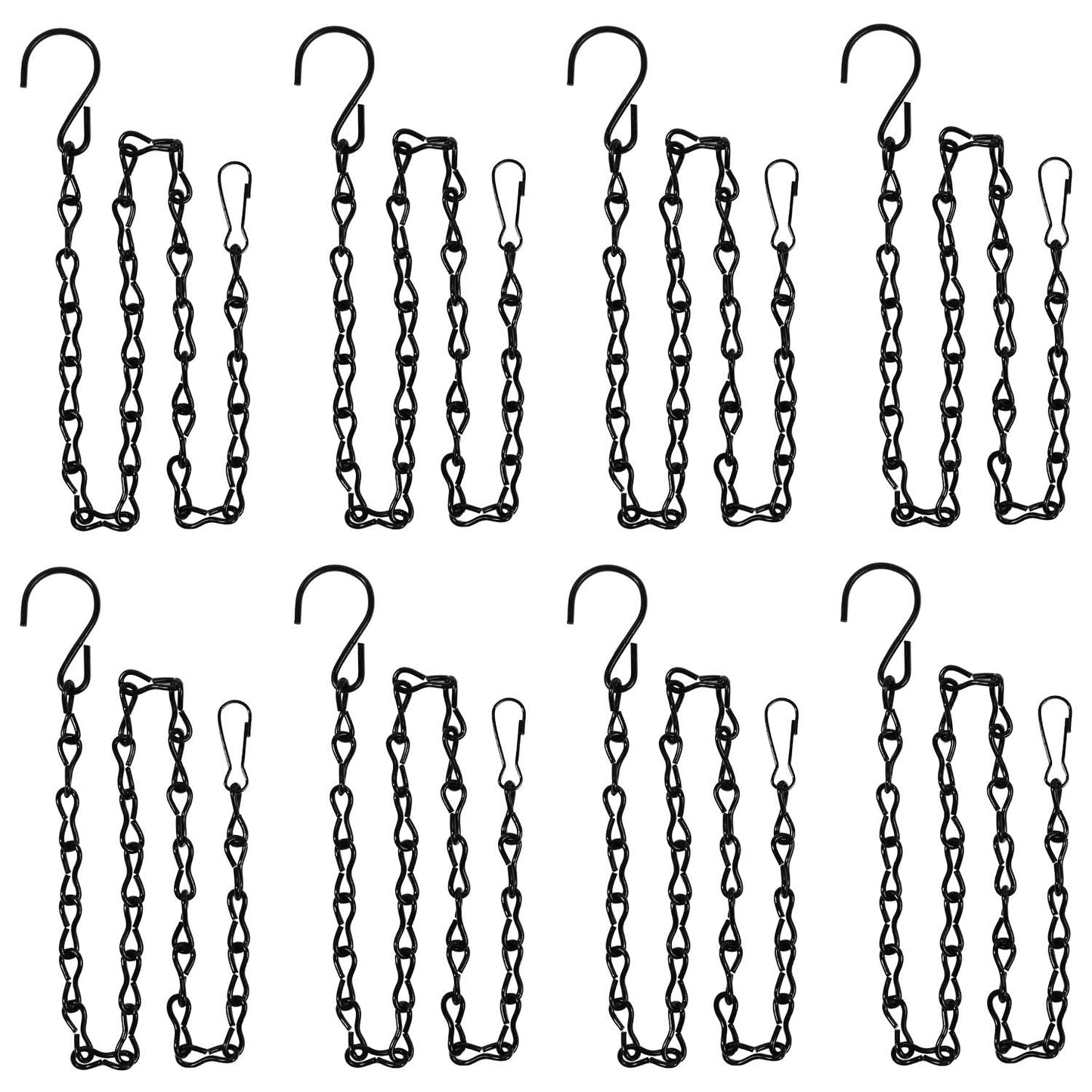 8 Pack 24 Inches Hanging Chain for Bird Feeders, Planters, Birdbaths, Billboards, Lanterns, Chalkboards, Decorative Ornaments (24 Inch 8pc)
