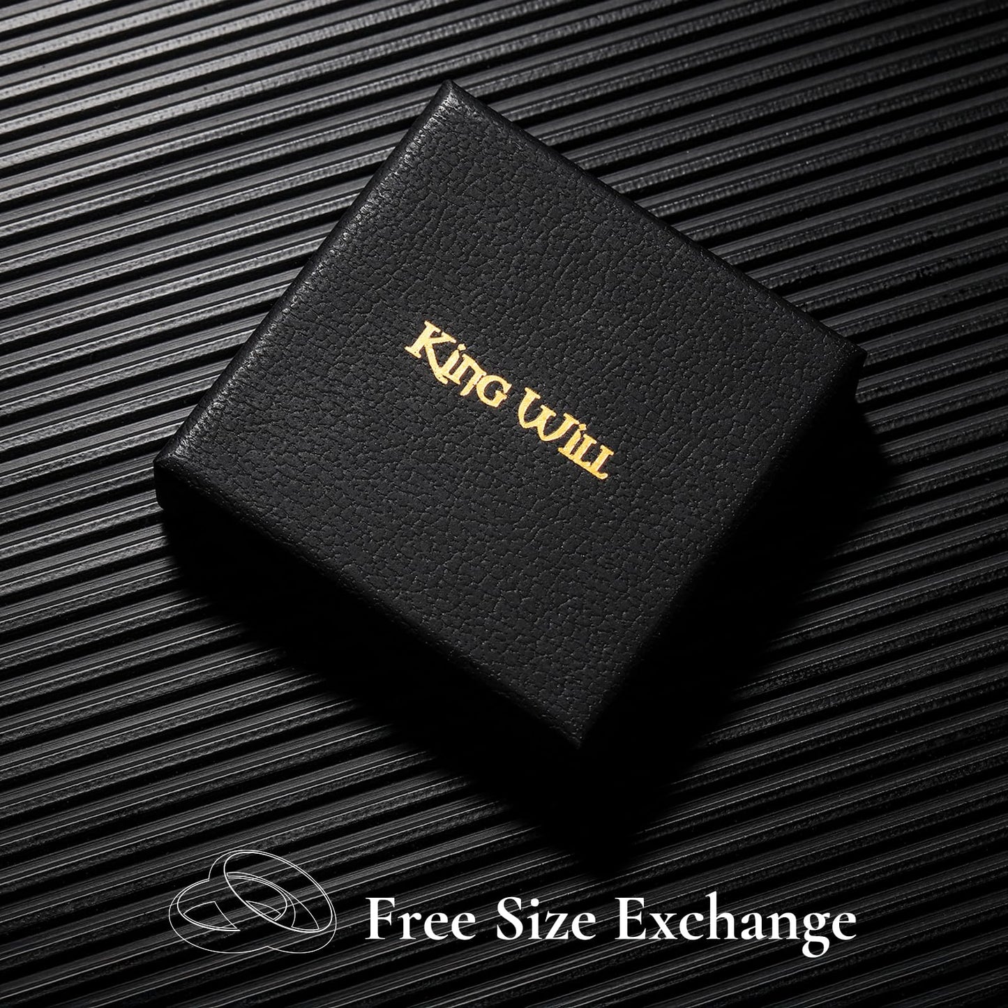 King Will 316LStainless Steel Wedding Ring for Men Women-8mm Width Gold Plated Wedding Band Domed Style Comfort Fit and Durable Size 11