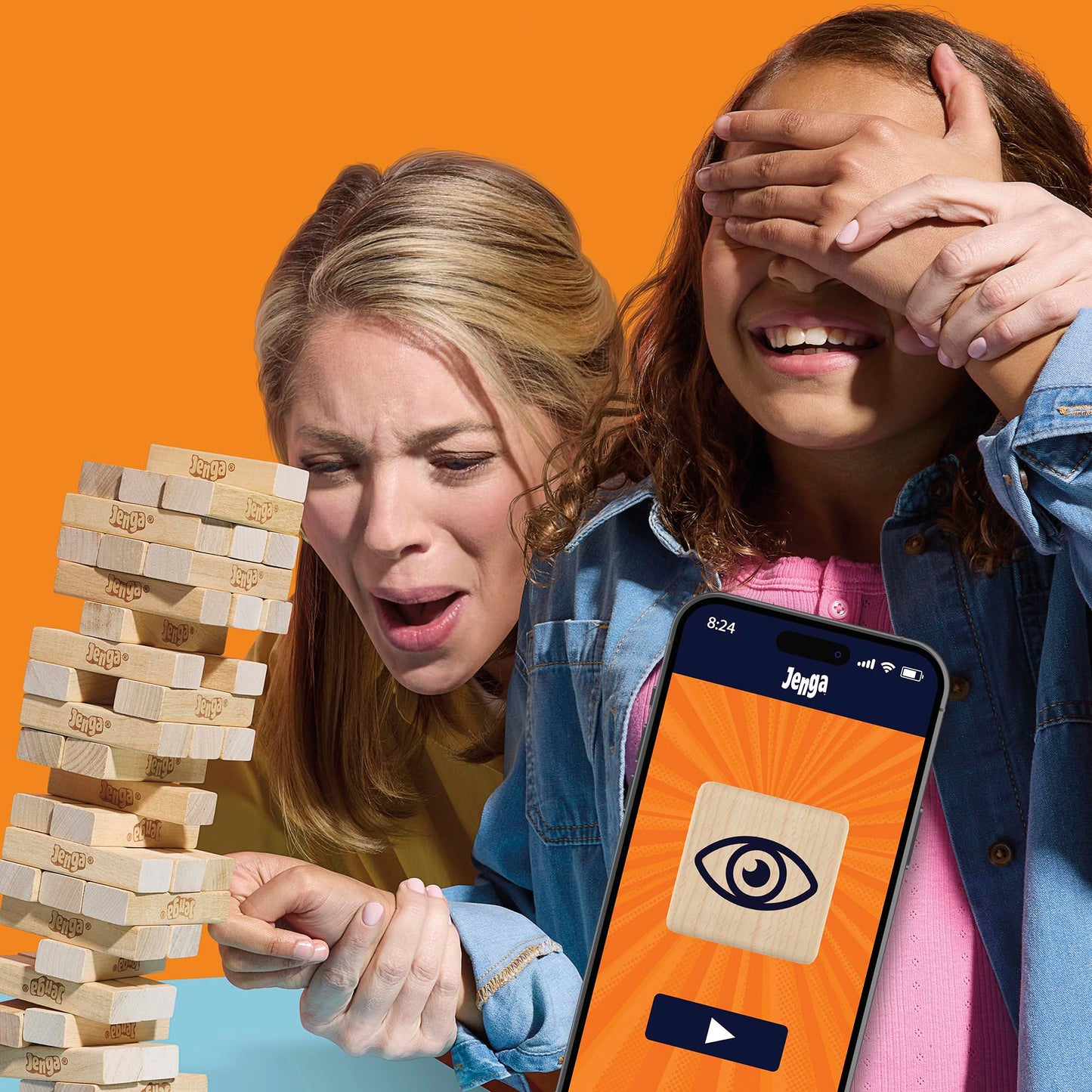 Official Hasbro Games Jenga Game | Digital Die for 6 More Ways to Play | Original Wood Block Game | Stacking Tower | Ages 6+ | 1+ Players | Party Games