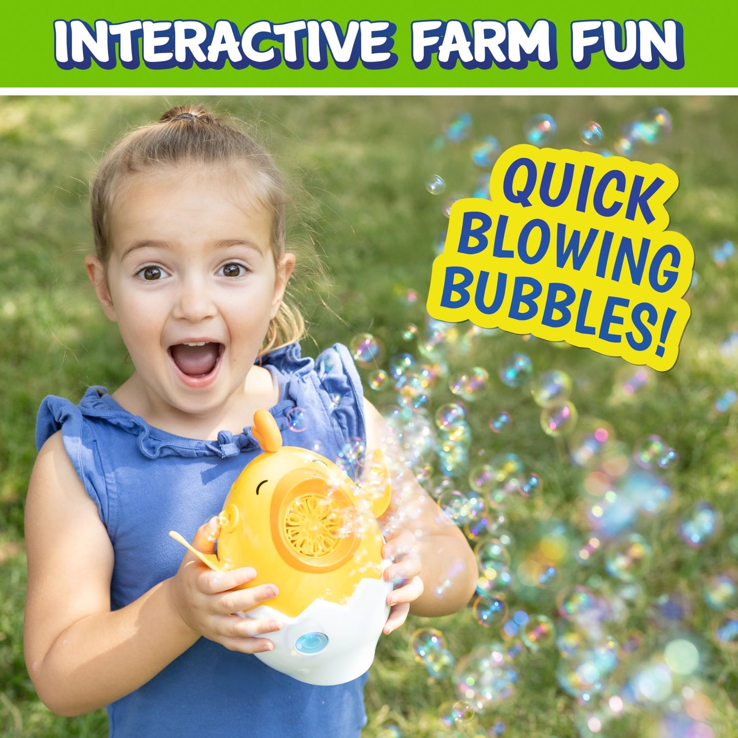 Maxx Bubbles Dancing Chick – Bubble Blower Toy for Kids, Spins & Flaps Wings, Outdoor Fun, Birthday Party Gift, Easter Basket Stuffer, Active Play