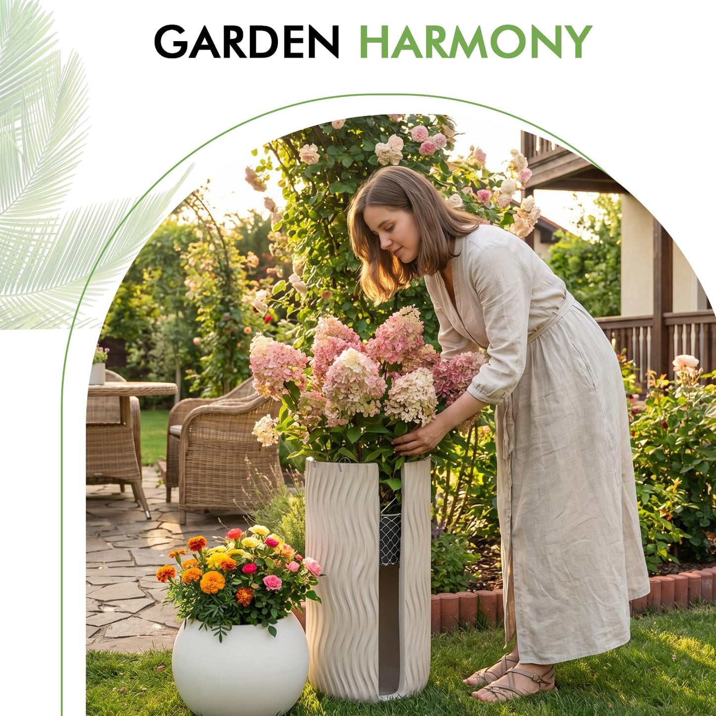 Vilarihor Adjustable Plant Risers for Inside Pots, Planter Insert for Large Pots, Suitable for Tall Planters with a Top Opening of 12–18 Inch; Used As a Riser; Indoor and Outdoor Planter Accessory