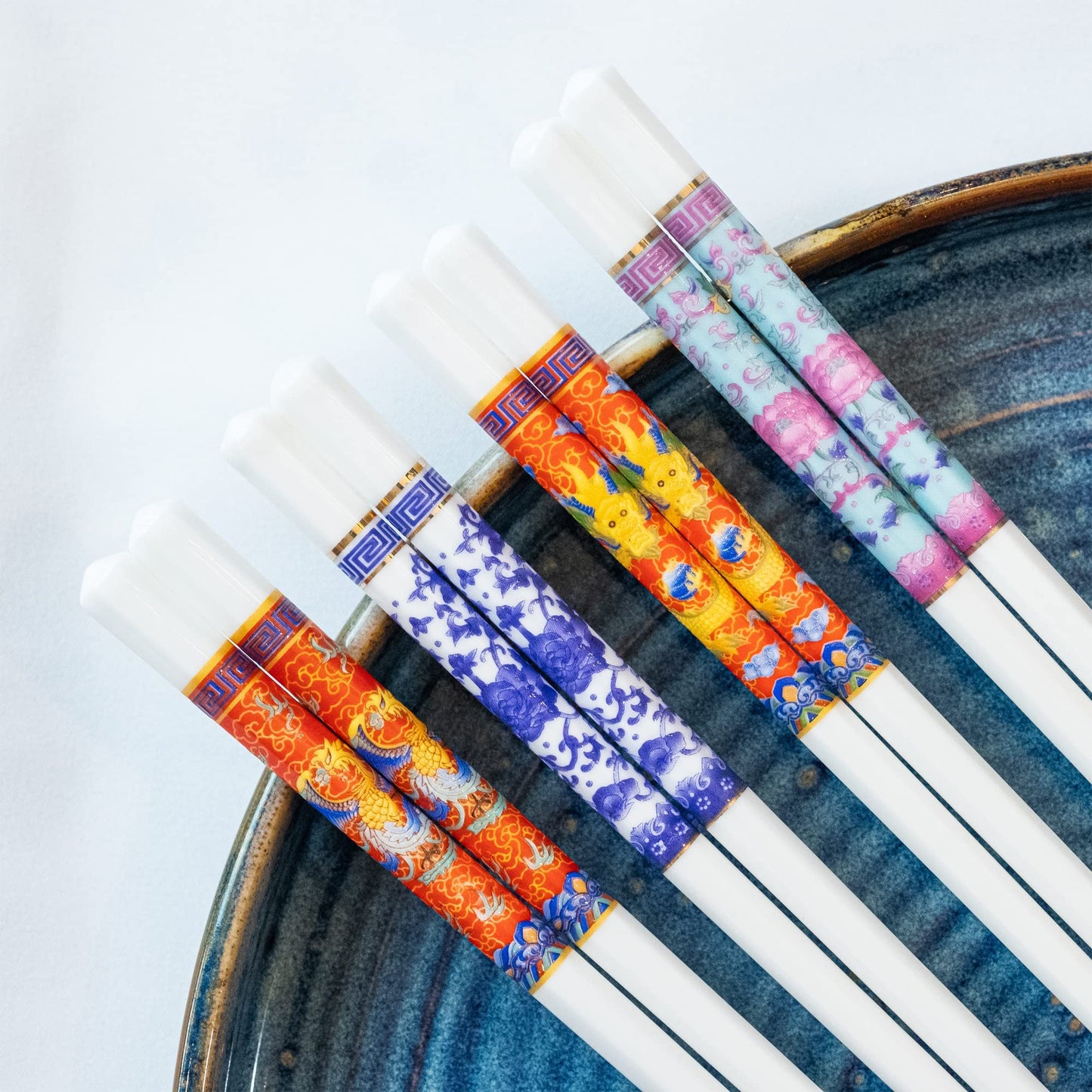 Souped Up Recipes - Ceramic Chopsticks - Red Phoenix Design