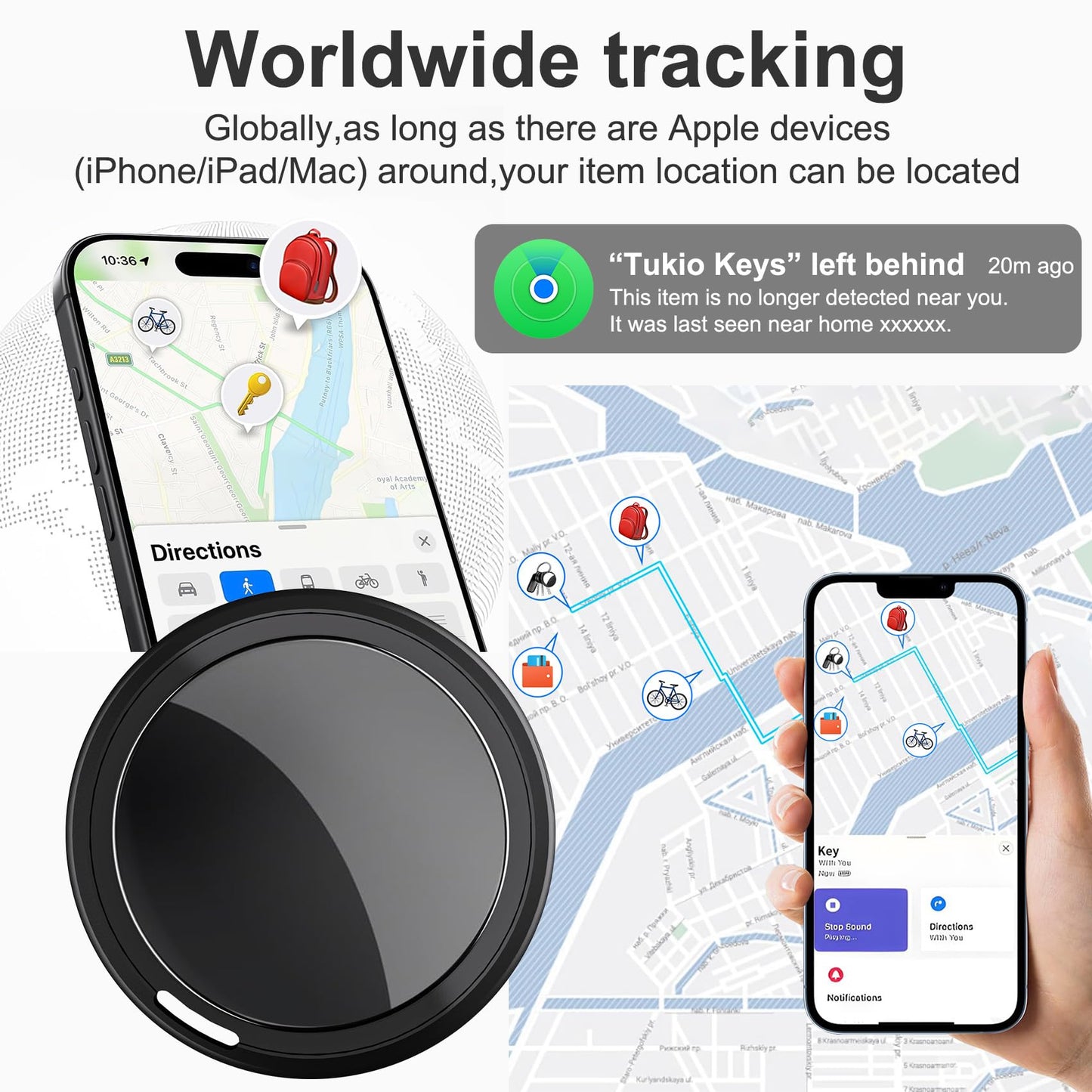 Mini GPS Tracker for Vehicles, Car Tracker Device Hidden for Vehicles, Car GPS Tracking Device for Vehicles,Hidden Tracking Device Real-Time No Subscription No Monthly Fee for Car,Trucks,Motorcycles