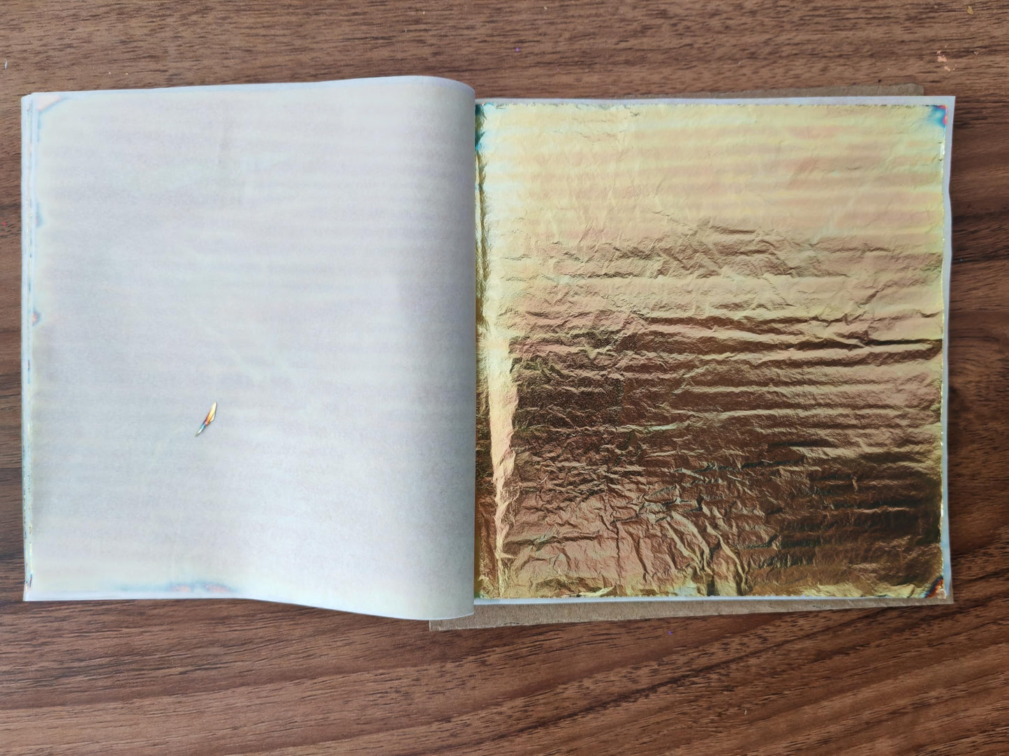 JINRUISI Variegated Gold Foil Leaf 50 Sheets Booklet Colorful Imitation Gold Leaf Gilding Craft Decoration Art (Autumn Harvest)