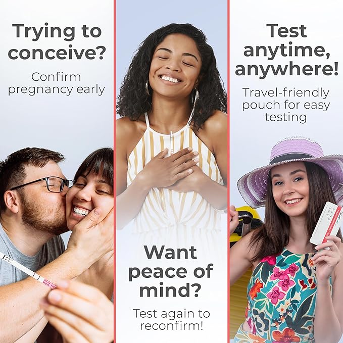 INDICAID Early Detection Pregnancy Test Strips - 25 Tests - hCG Test Early Result 6 Days Before Missed Period - High-Sensitivity Easy at-Home Pregnancy Tests - Rapid Results in 5 Minutes