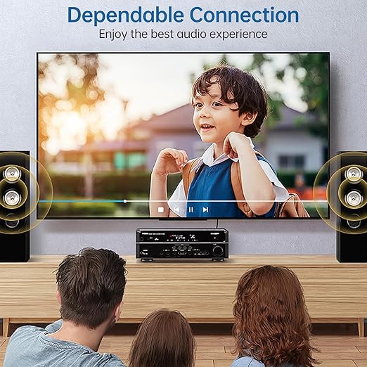 Sjorks RCA Cable 30ft,2RCA Male to 2RCA Male,Audio Stereo Subwoofer Cable [Hi-Fi Sound] Auxiliary Audio Cord for Home Theater, HDTV, Amplifiers, Hi-Fi Systems,Speakers and etc