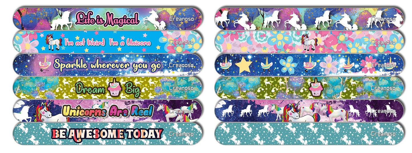 Creanoso Unicorn Emery Board (24-Pack) - Handy Nail Accessories - For Manicure Pedicure - Keep Your Fingernails and Toenails in Tip-top Shape - Great Stocking Stuffers – Beauty Need Essentials